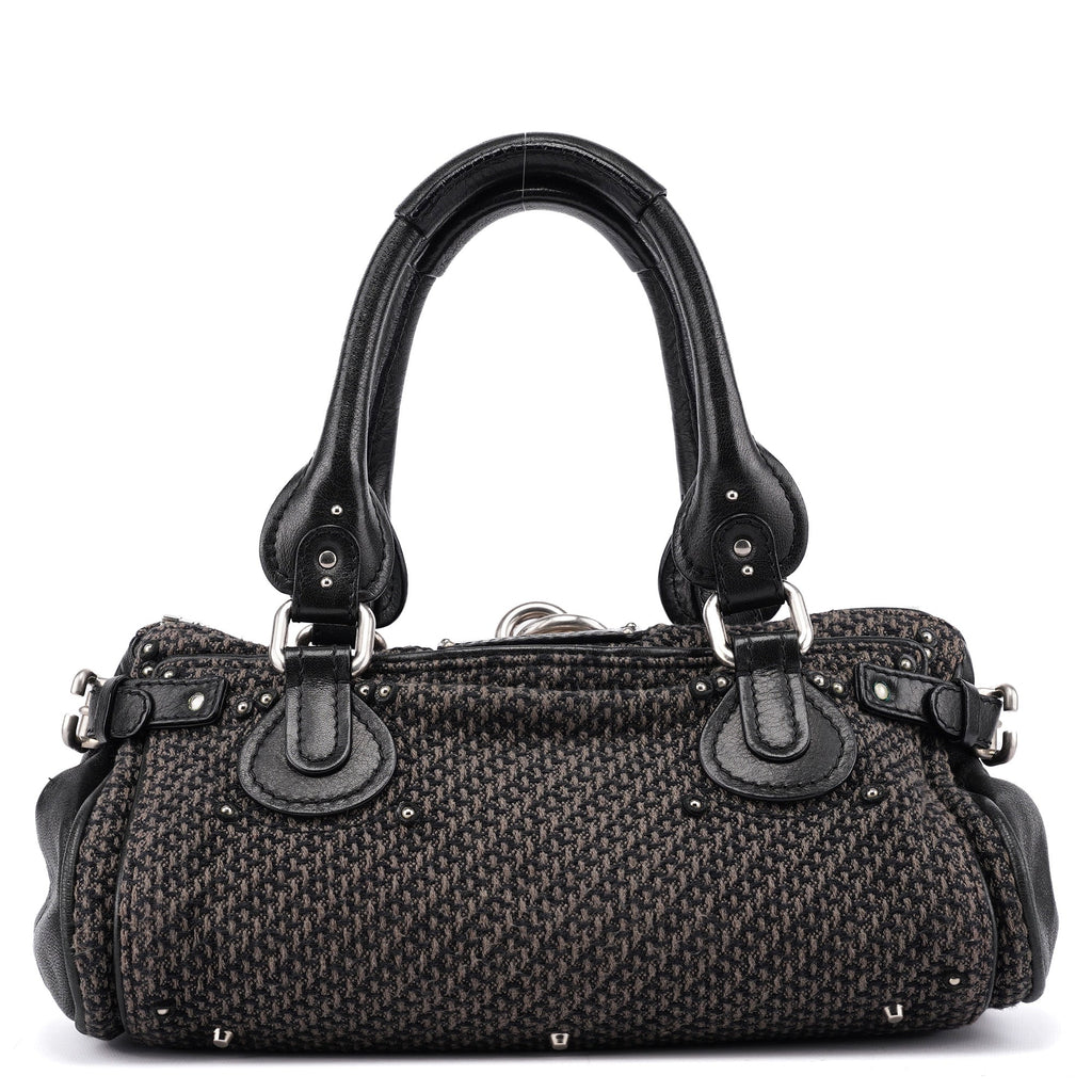 Tweed Leather Paddington Shoulder Bag