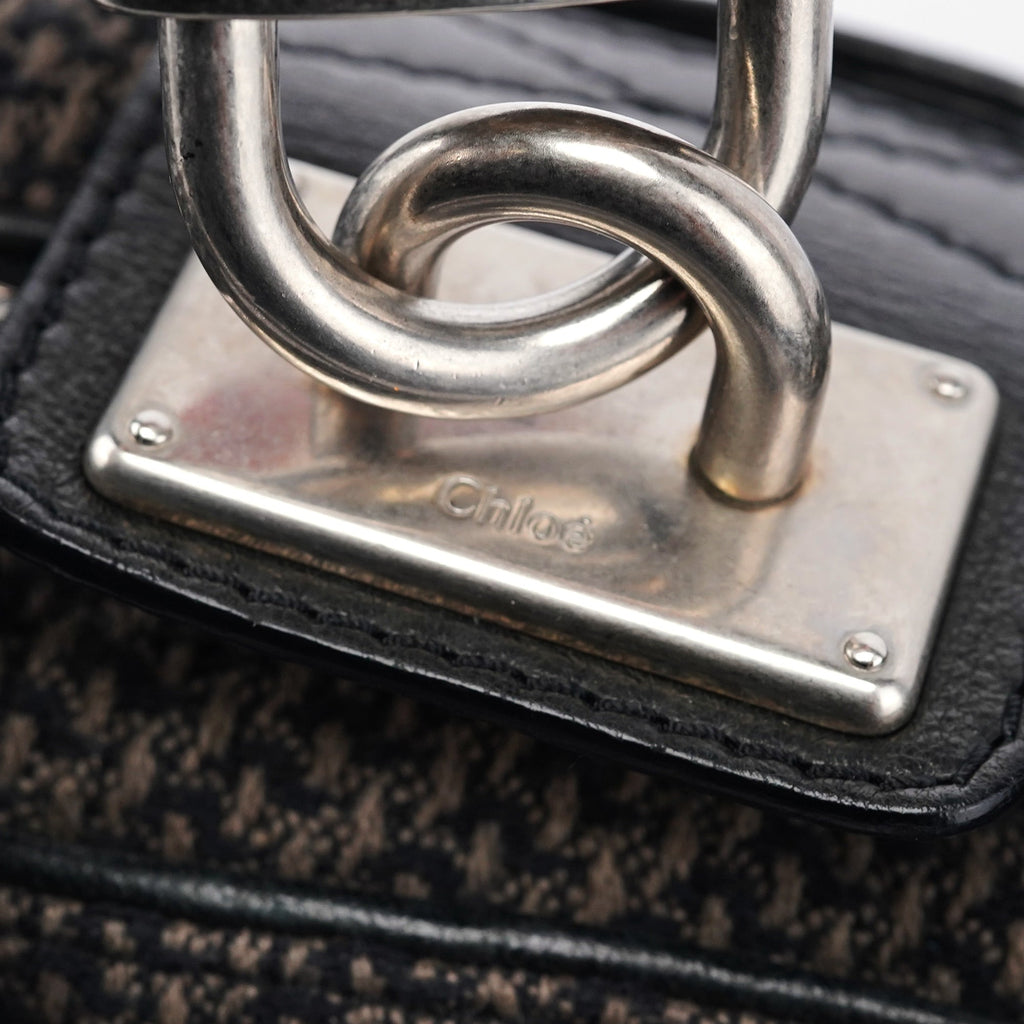 Tweed Leather Paddington Shoulder Bag