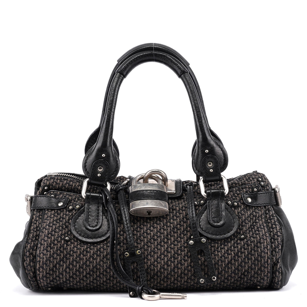 Tweed Leather Paddington Shoulder Bag