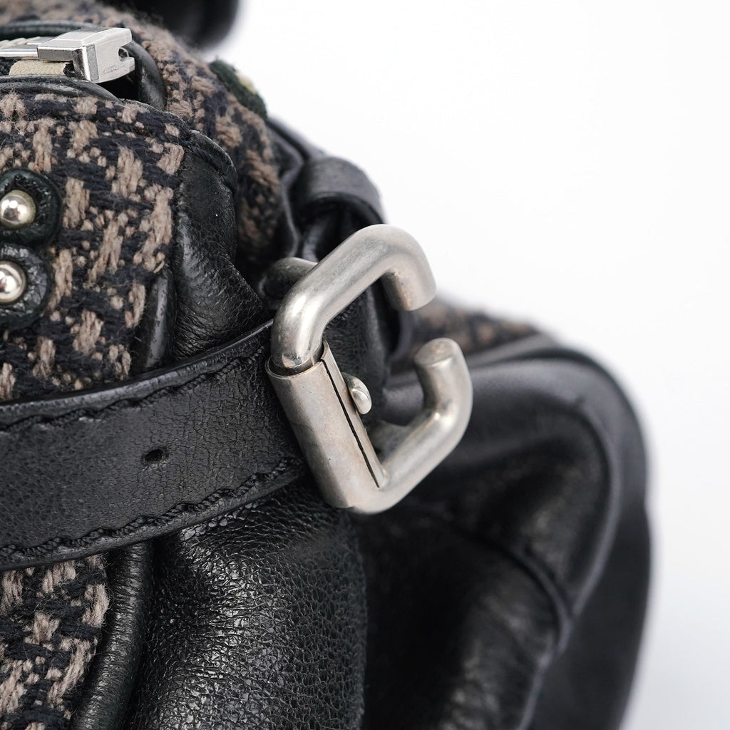 Tweed Leather Paddington Shoulder Bag