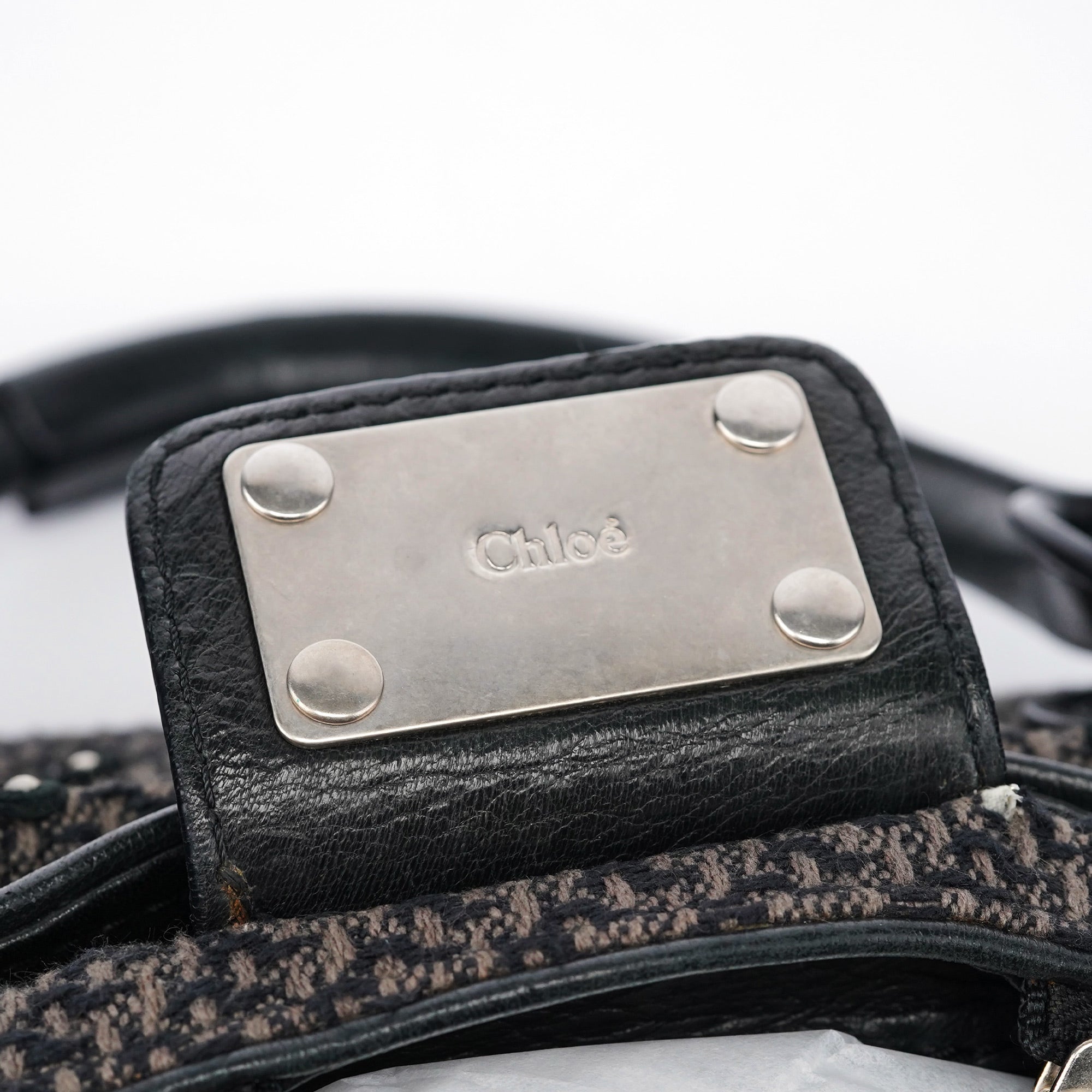 Tweed Leather Paddington Shoulder Bag