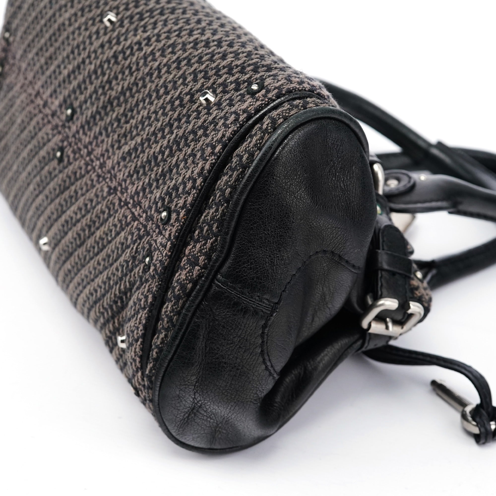 Tweed Leather Paddington Shoulder Bag