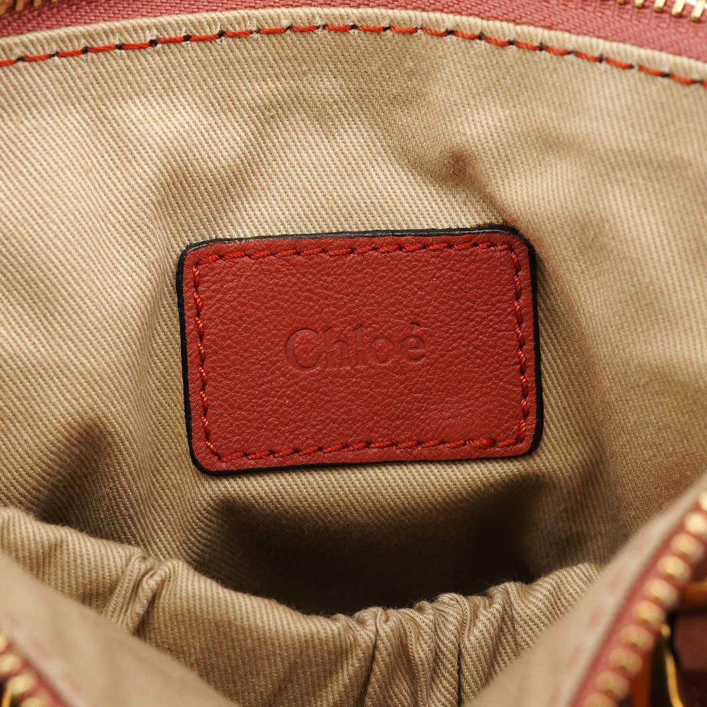 Two-Tone Leather Mini Marcie 2-Way Bag