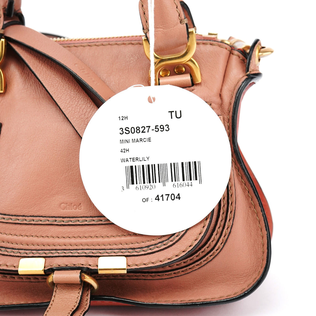 Two-Tone Leather Mini Marcie 2-Way Bag