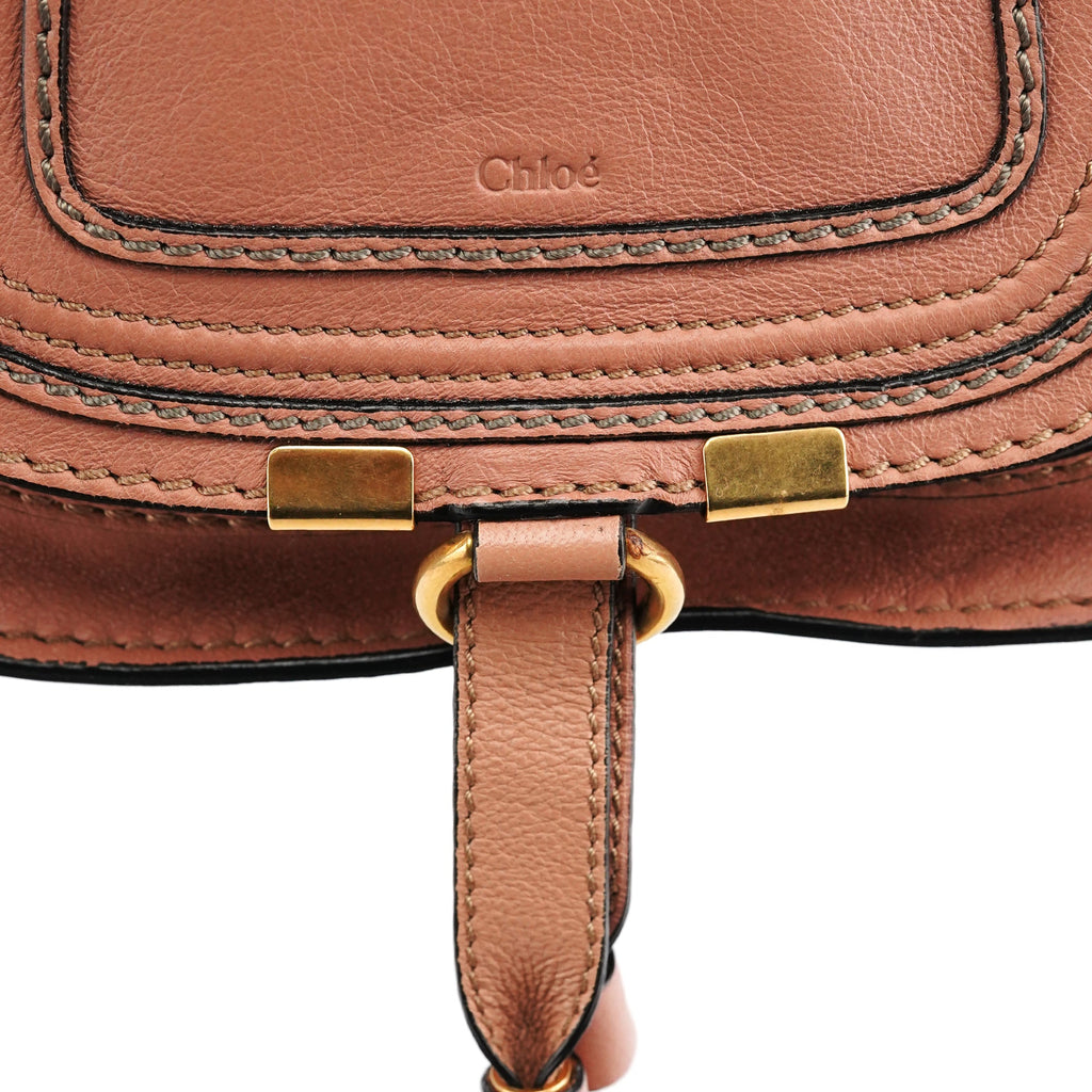 Two-Tone Leather Mini Marcie 2-Way Bag