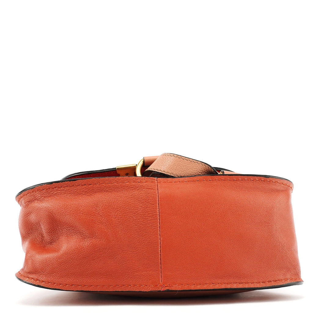 Two-Tone Leather Mini Marcie 2-Way Bag