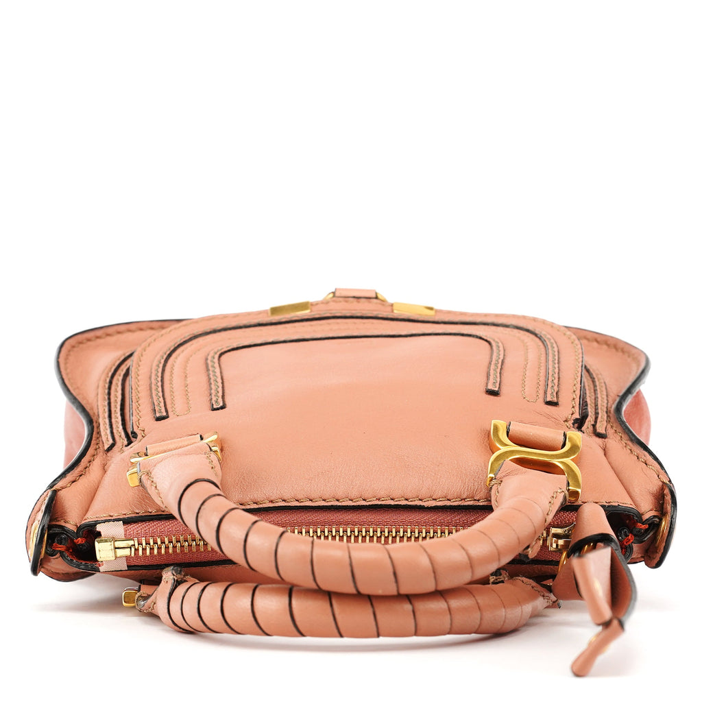 Two-Tone Leather Mini Marcie 2-Way Bag