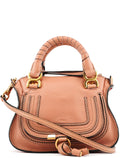 Two-Tone Leather Mini Marcie 2-Way Bag