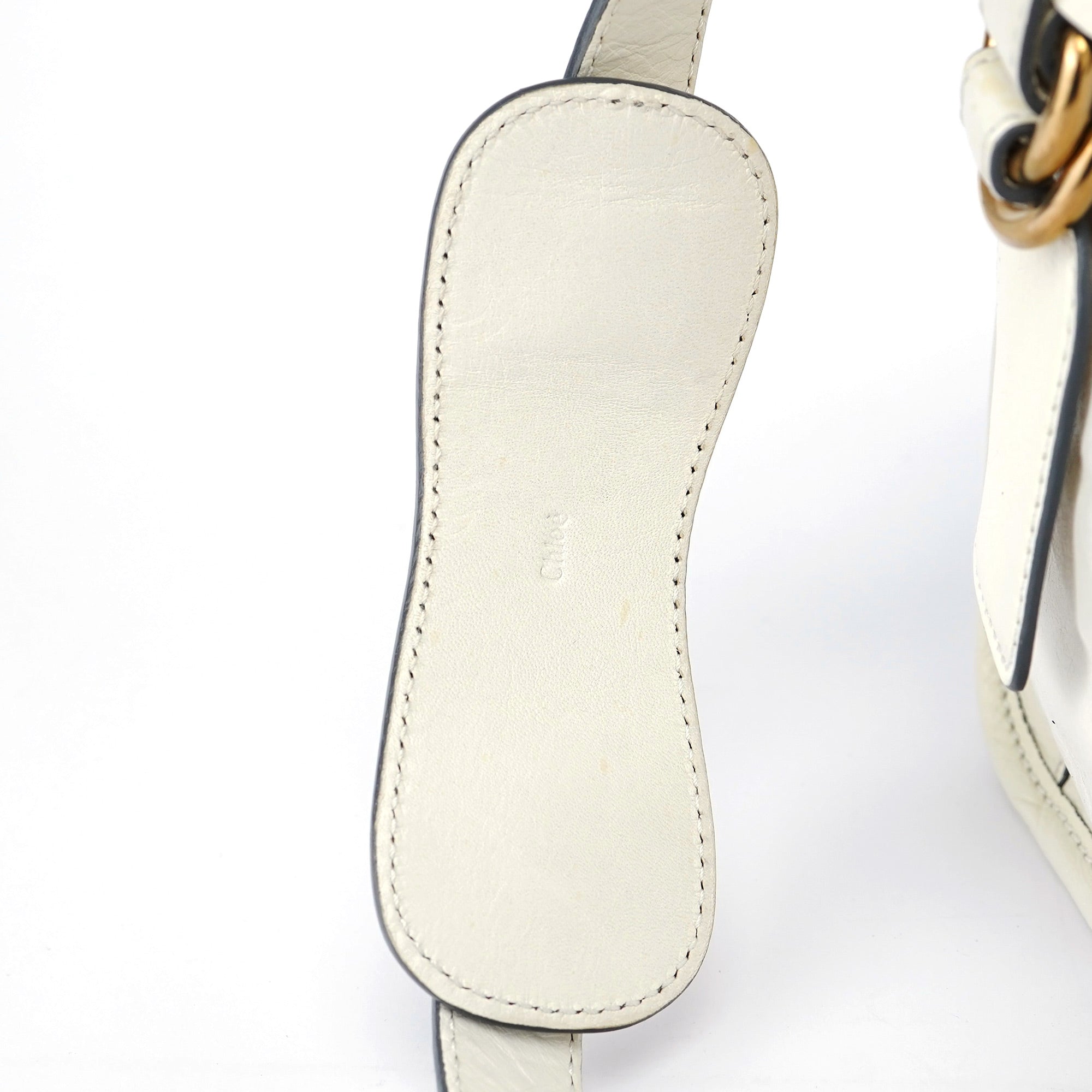 White Calfskin Bay 2-Way Tote Bag