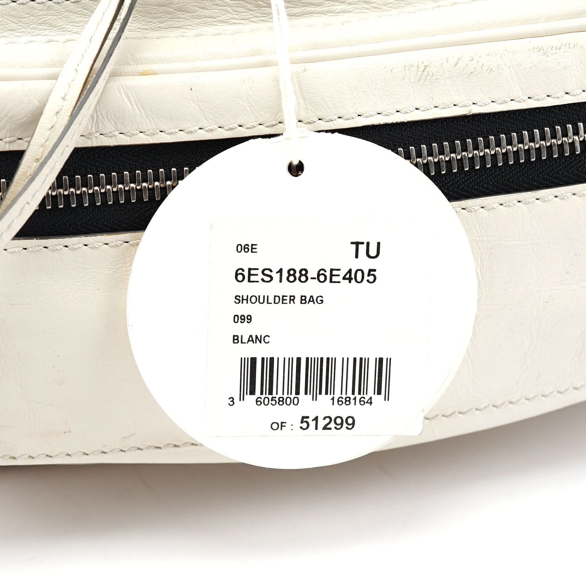 White Leather Betty Chain Shoulder Bag