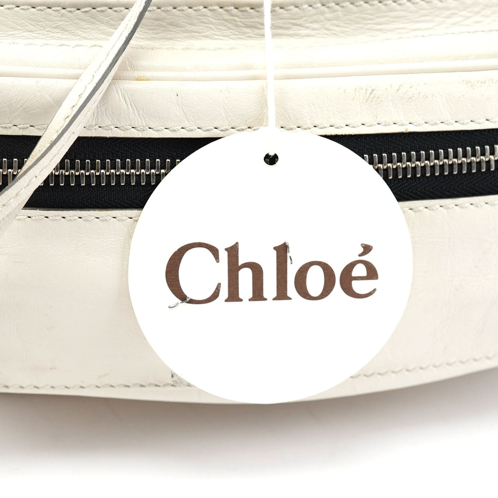 White Leather Betty Chain Shoulder Bag