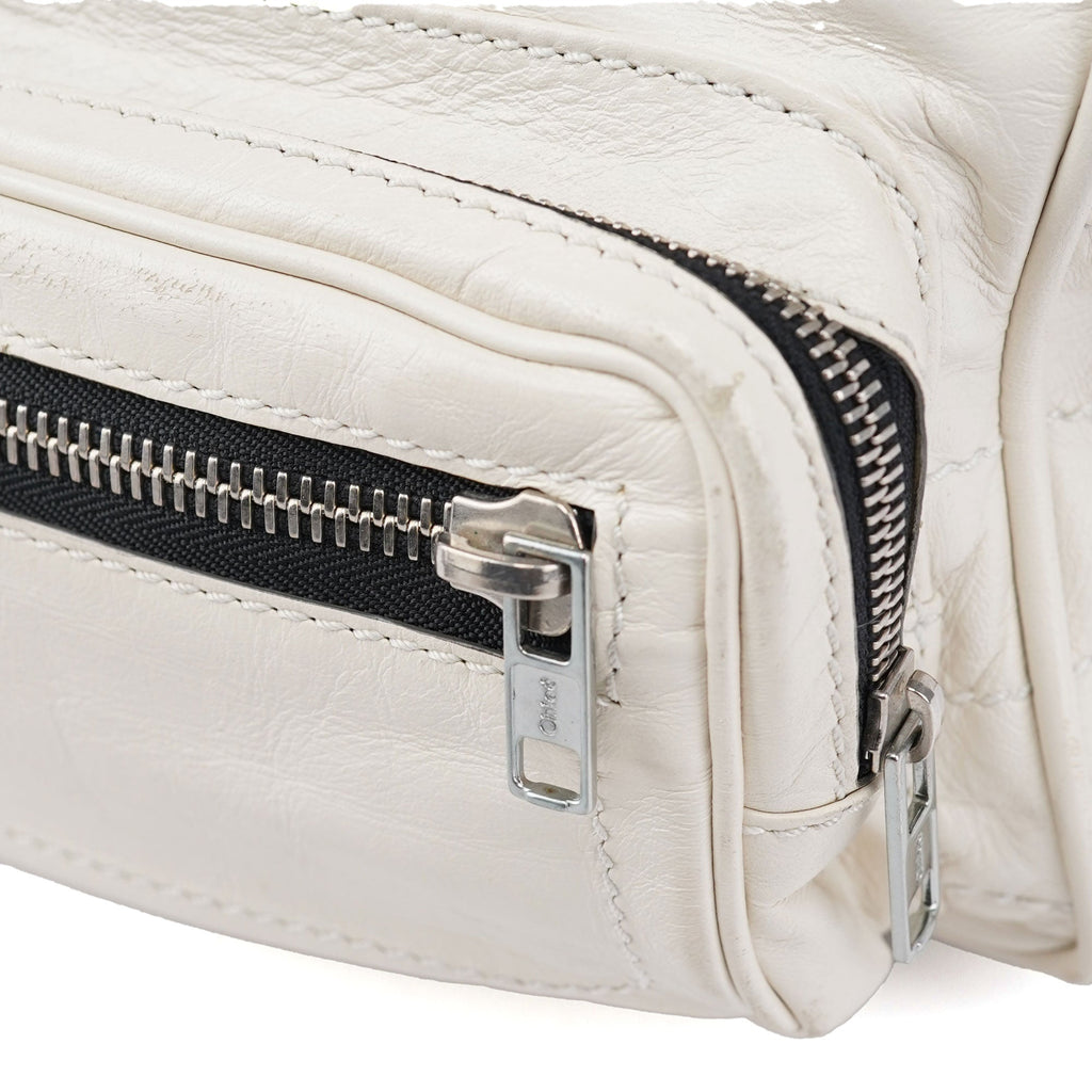 White Leather Betty Chain Shoulder Bag