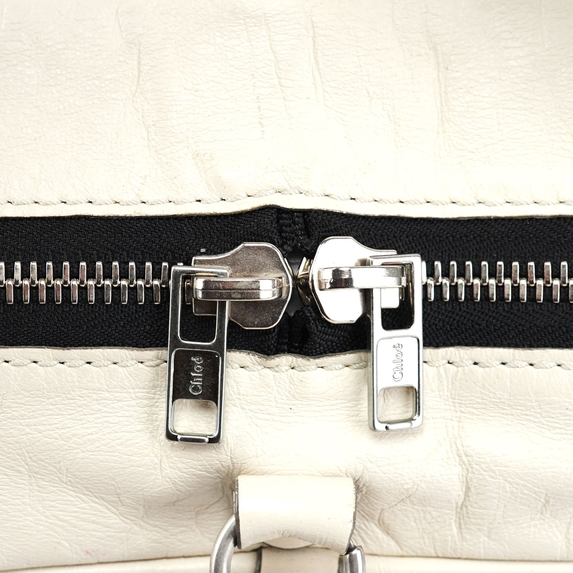 White Leather Betty Chain Shoulder Bag