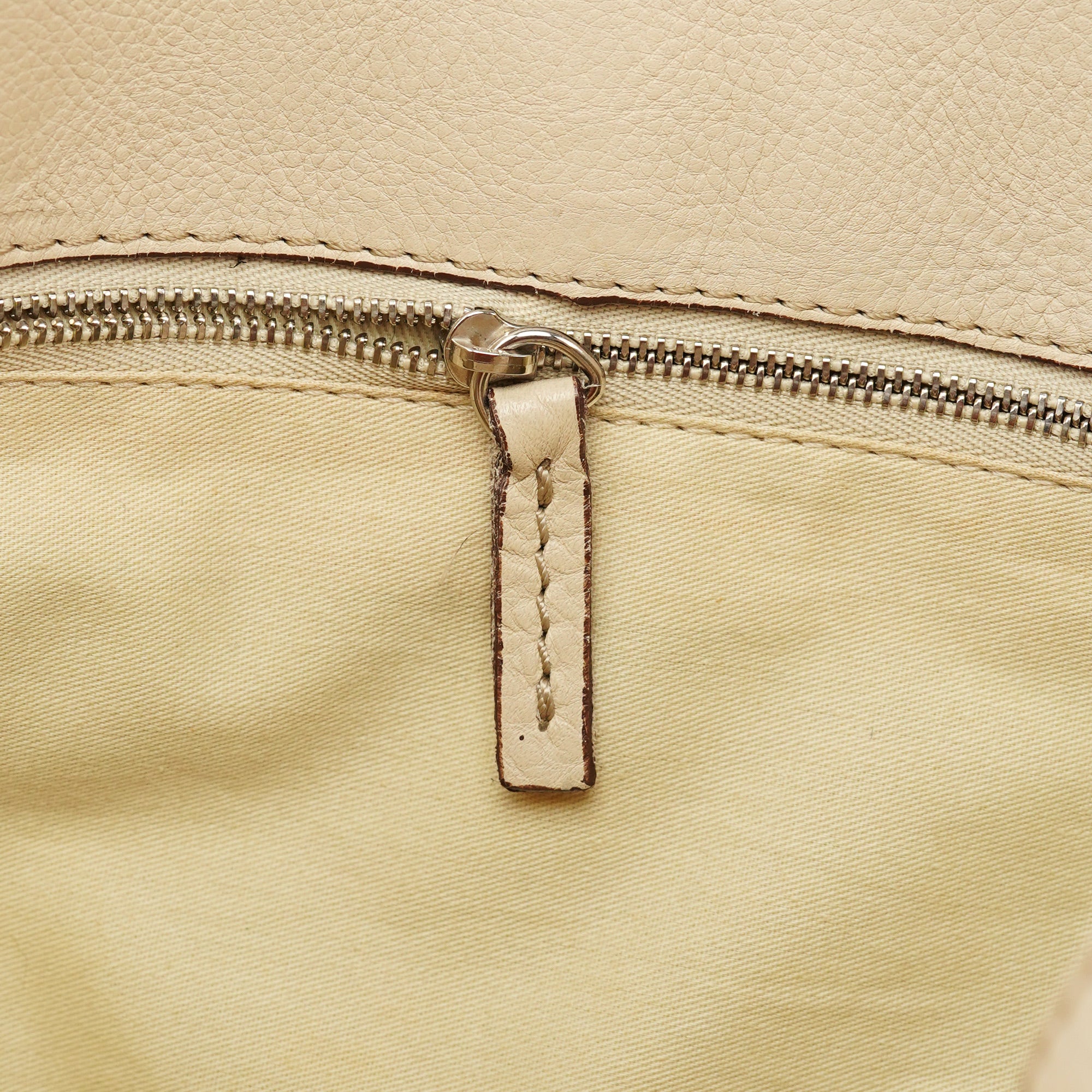 White Leather Paddington Tote Bag