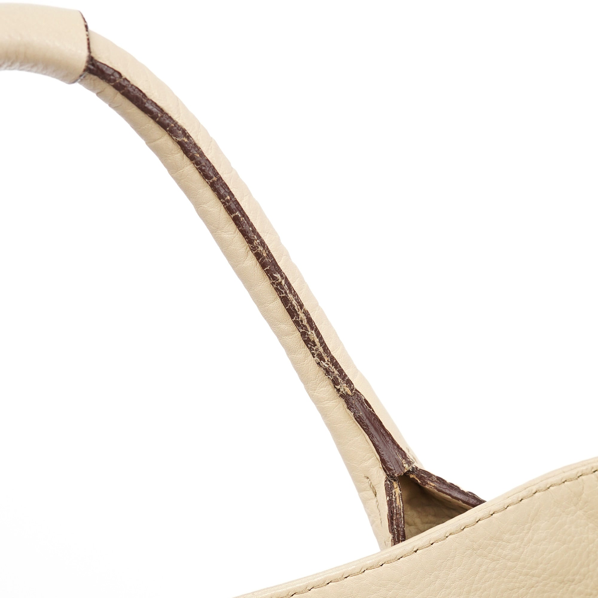 White Leather Paddington Tote Bag