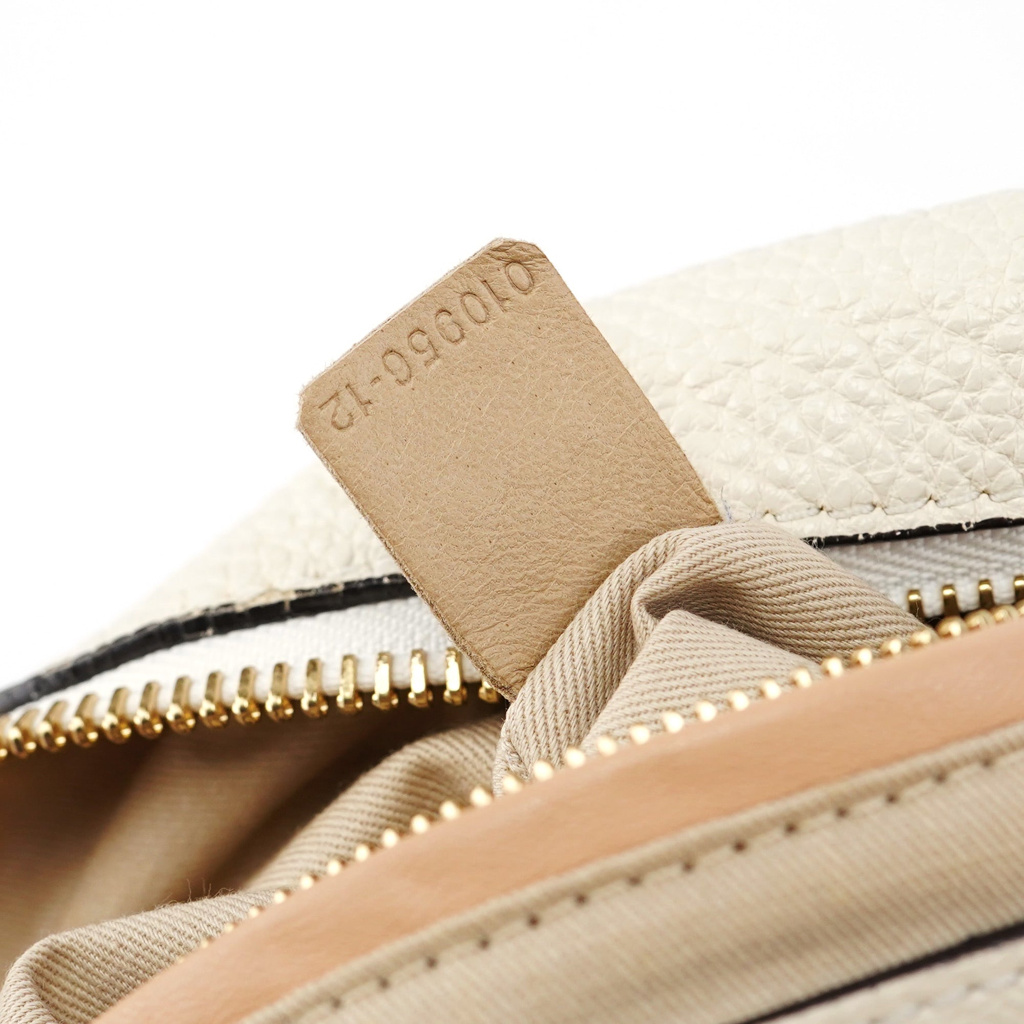 White Leather Paraty 2-Way Shoulder Bag