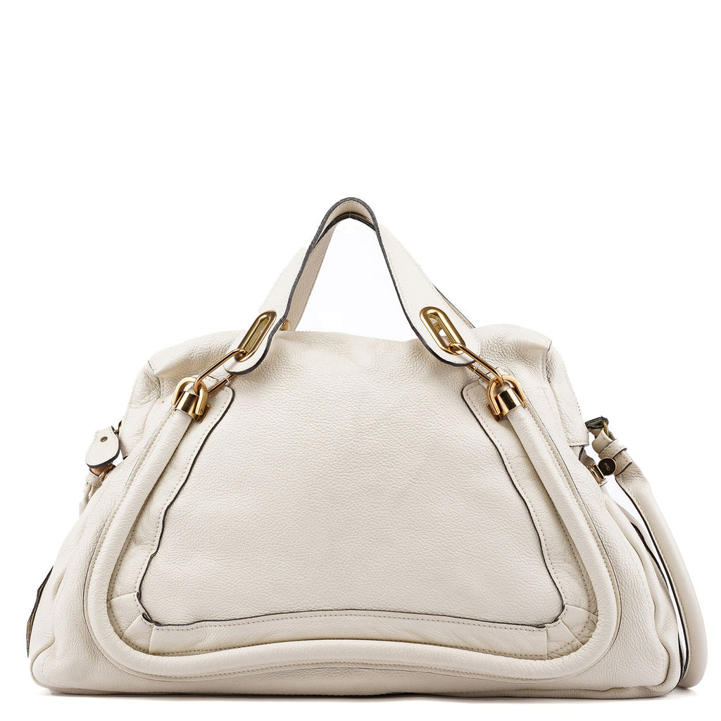 White Leather Paraty 2-Way Shoulder Bag