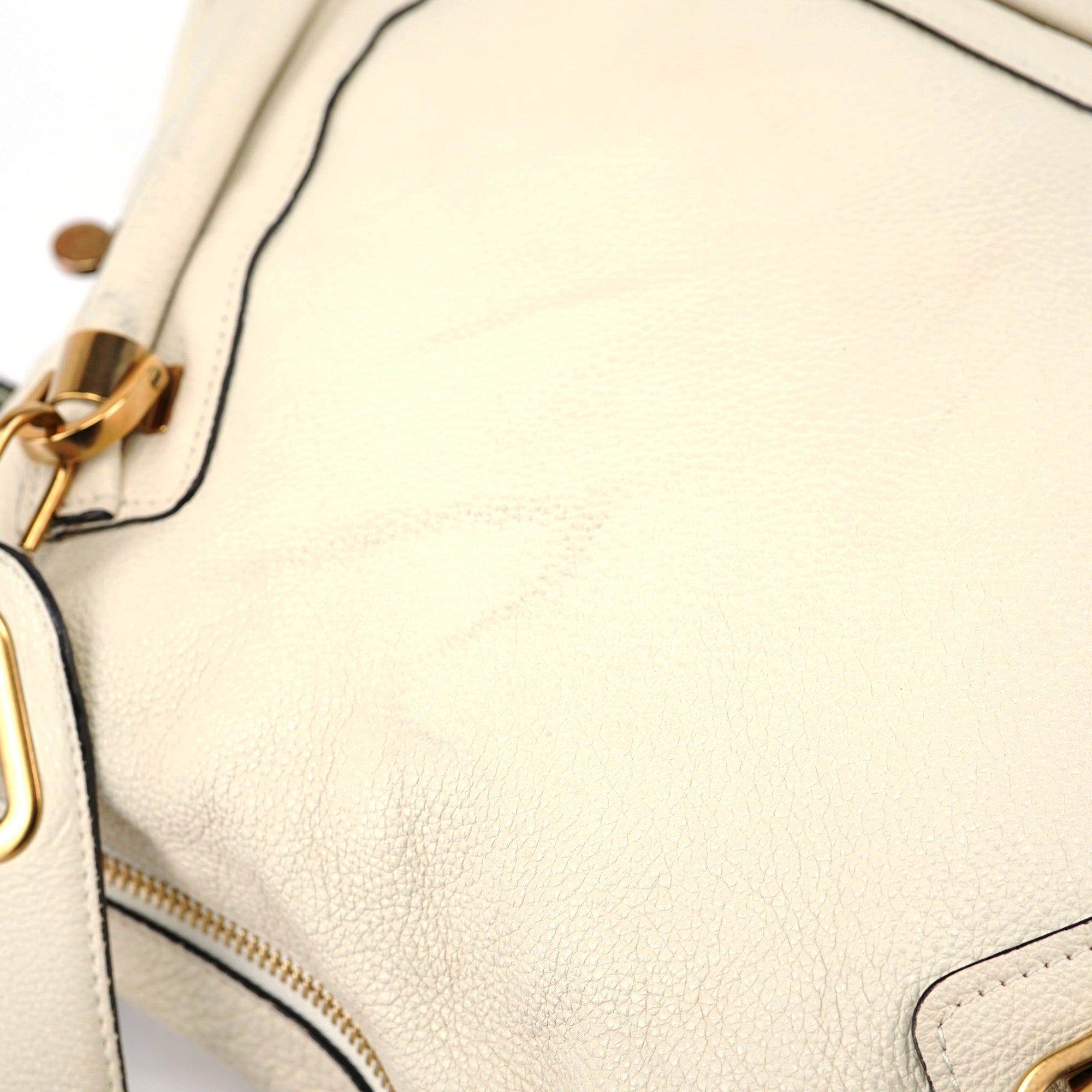 White Leather Paraty 2-Way Shoulder Bag