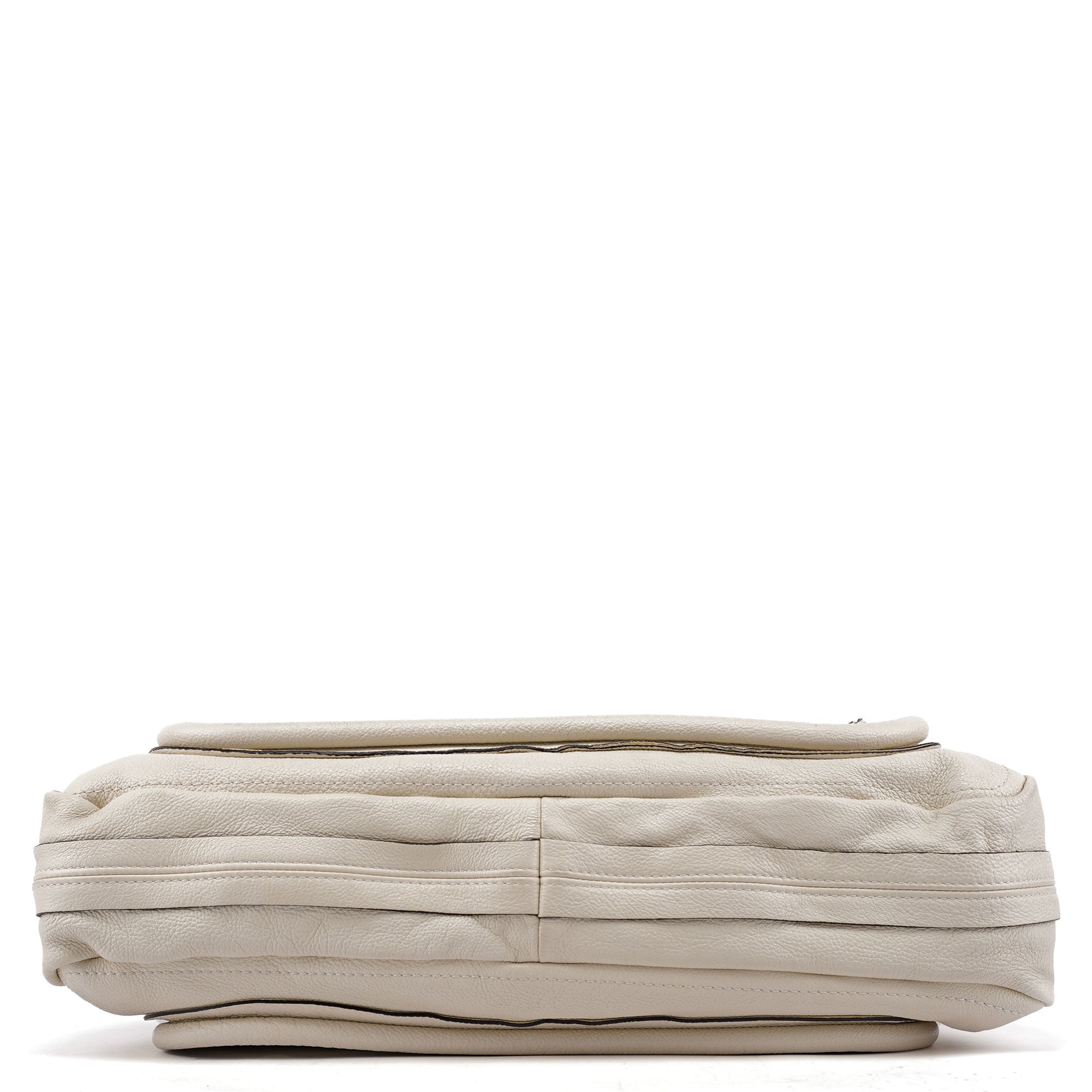 White Leather Paraty 2-Way Shoulder Bag