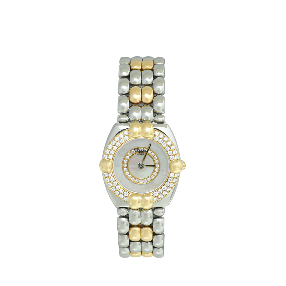 Chopard 18K Yellow Gold ST.ST Gstaad Diamond MOP 24mm Quartz Watch