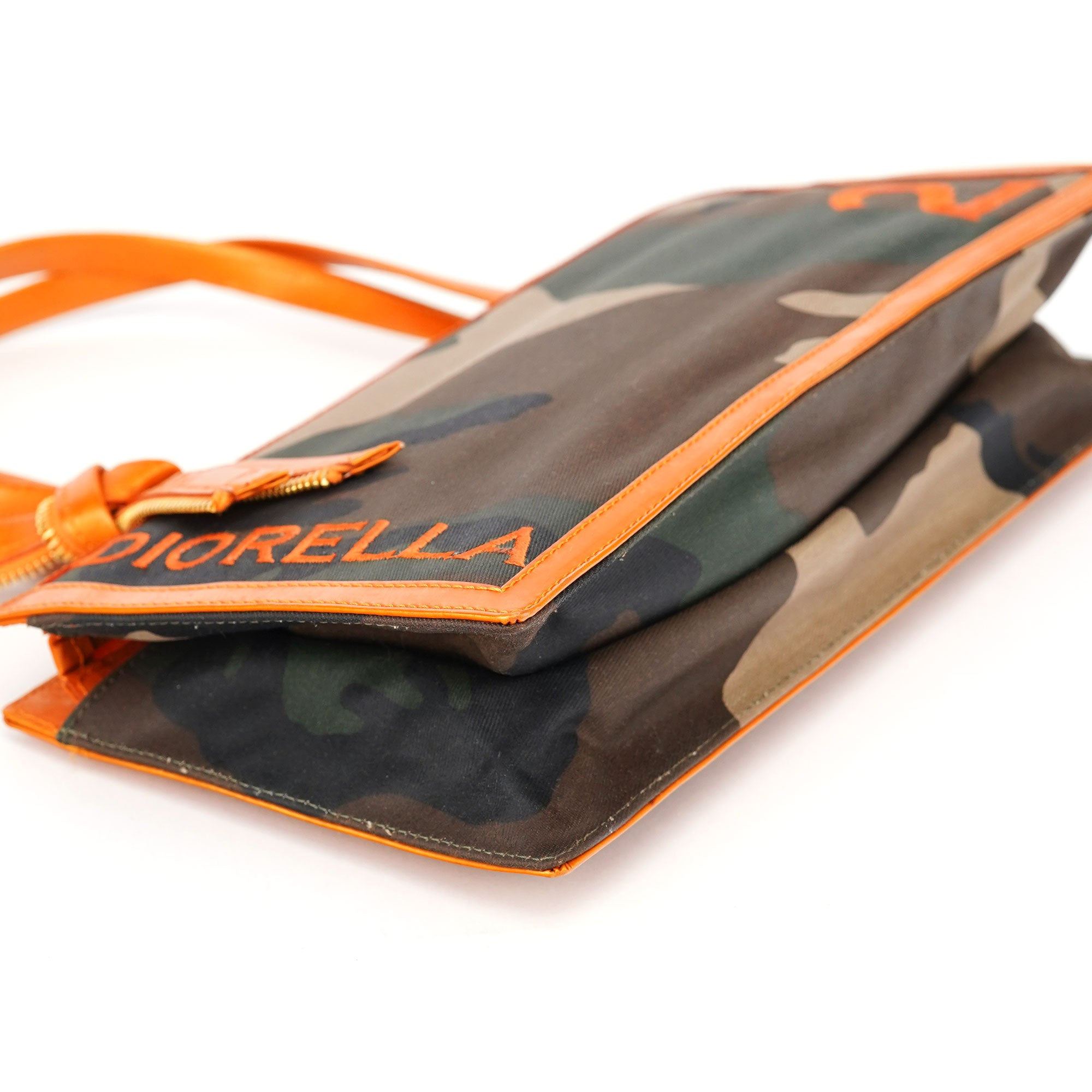 2001 Diorella Camo Orange Tote Bag