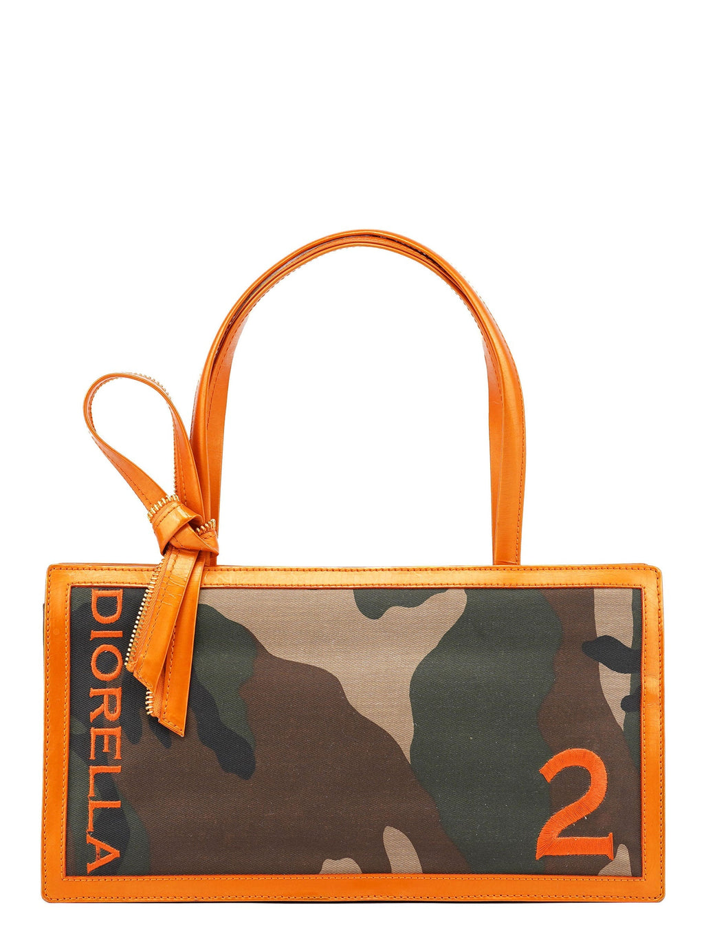 2001 Diorella Camo Orange Tote Bag