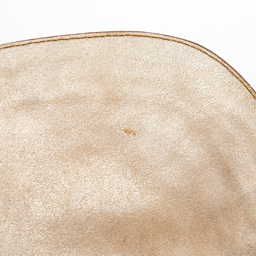 2005 Beige Crackled Leather Gaucho Saddle Bag