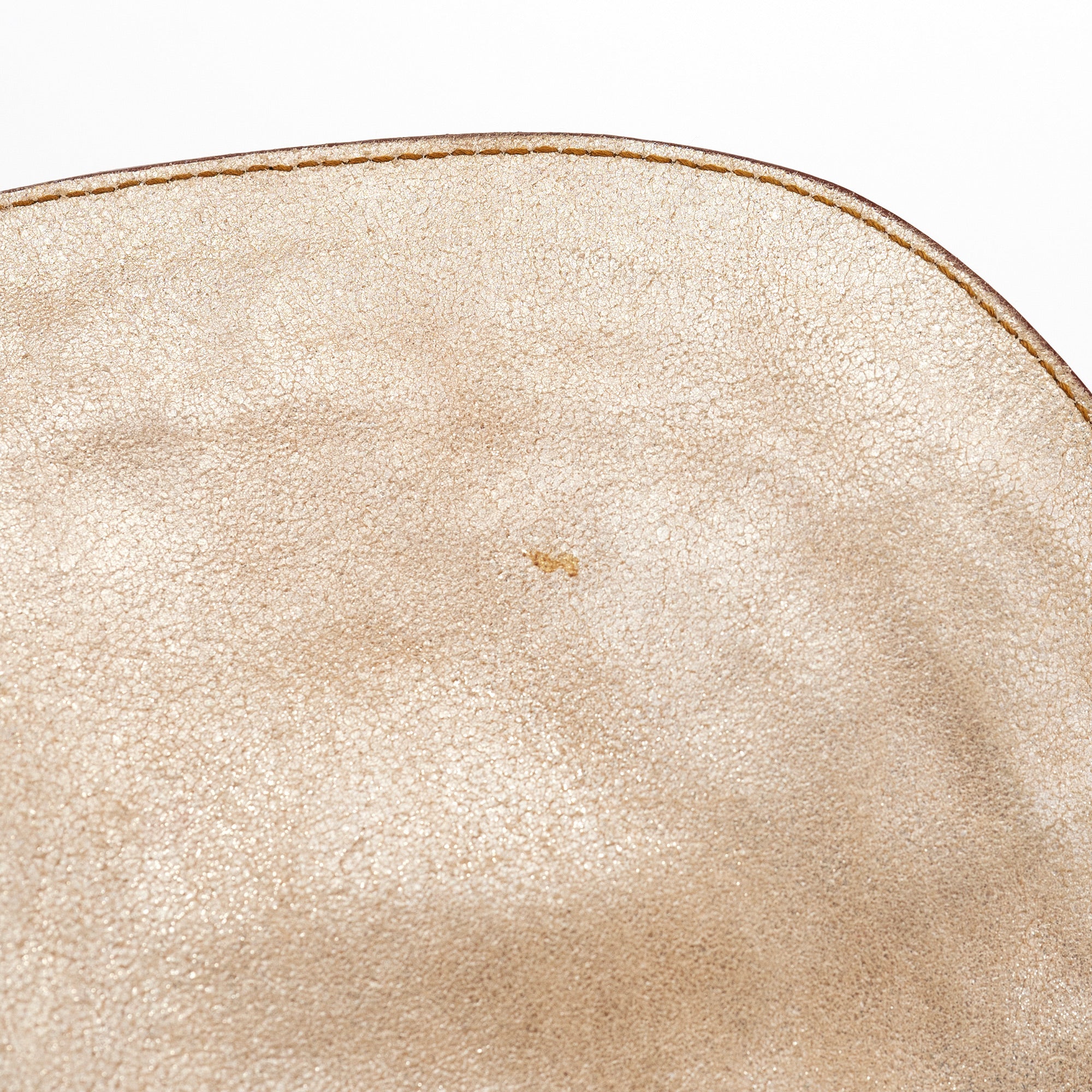 2005 Beige Crackled Leather Gaucho Saddle Bag