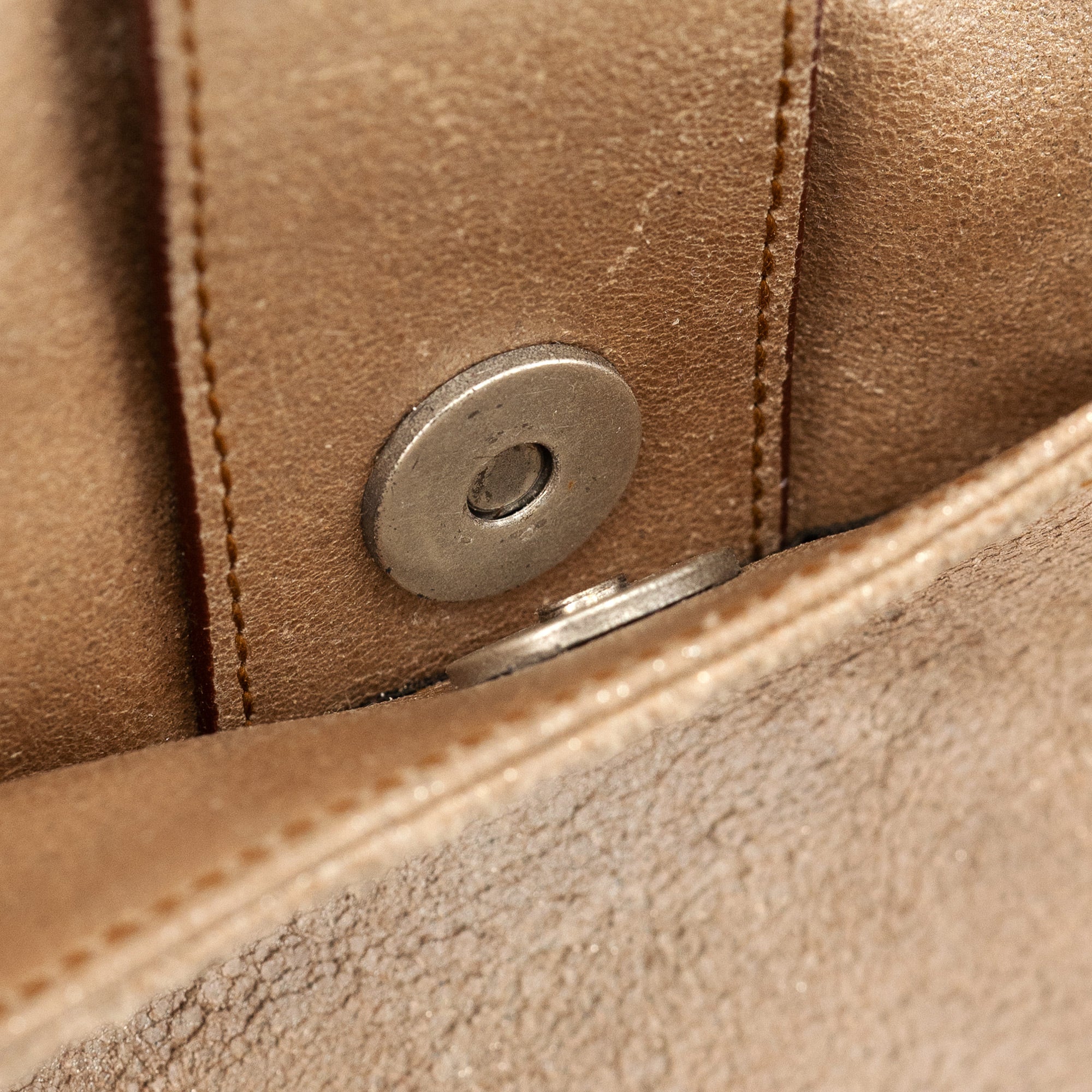 2005 Beige Crackled Leather Gaucho Saddle Bag