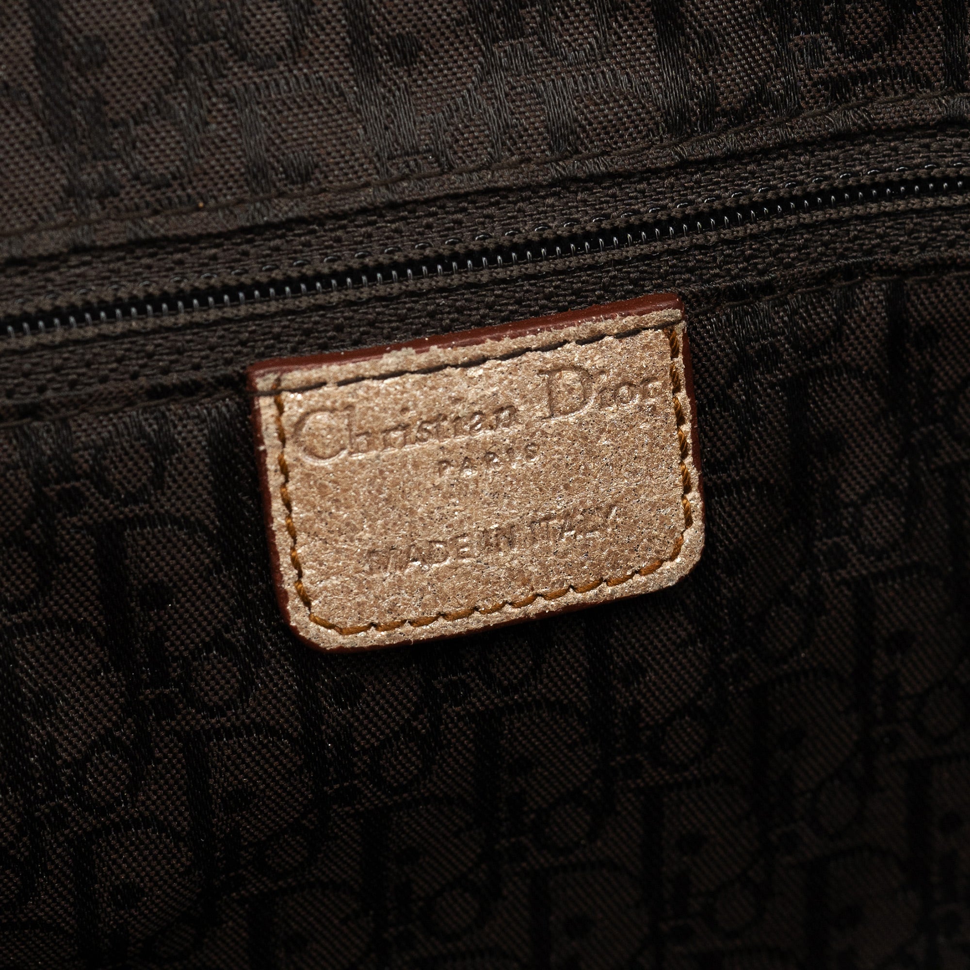 2005 Beige Crackled Leather Gaucho Saddle Bag