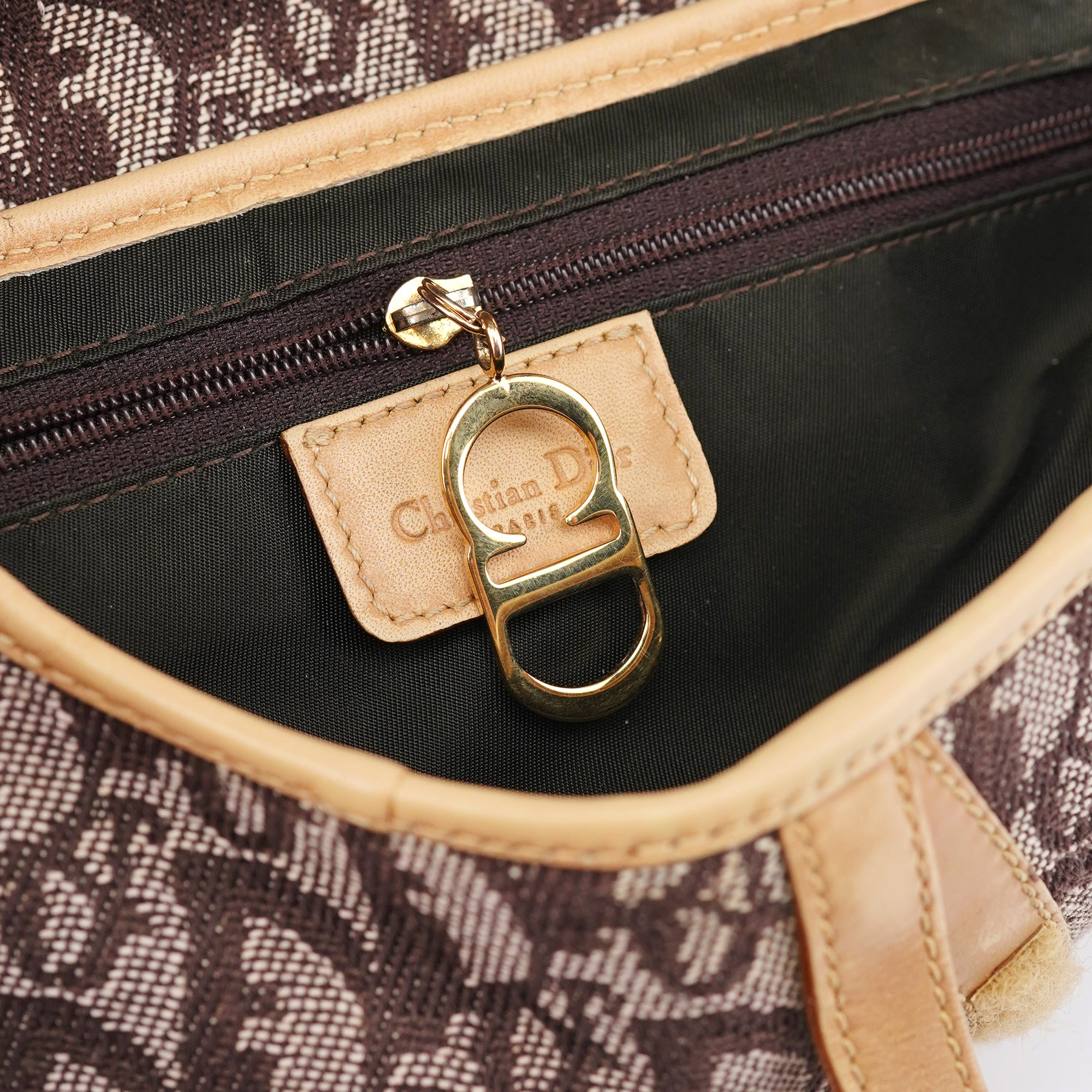 Beige Monogram Saddle Bag