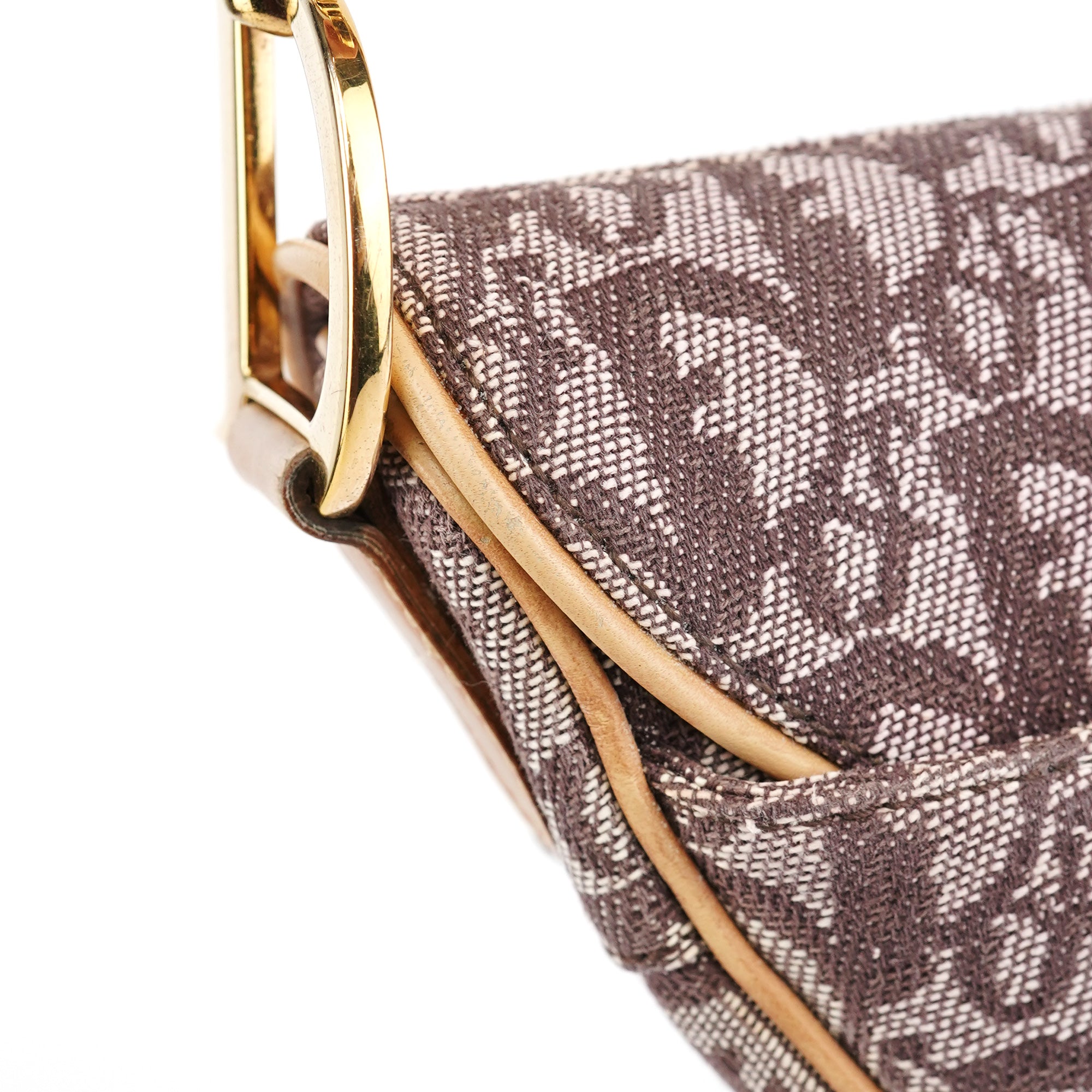 Beige Monogram Saddle Bag