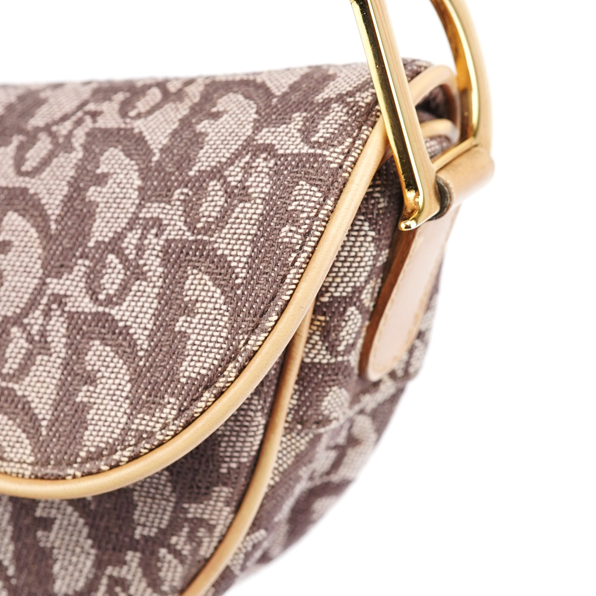 Beige Monogram Saddle Bag