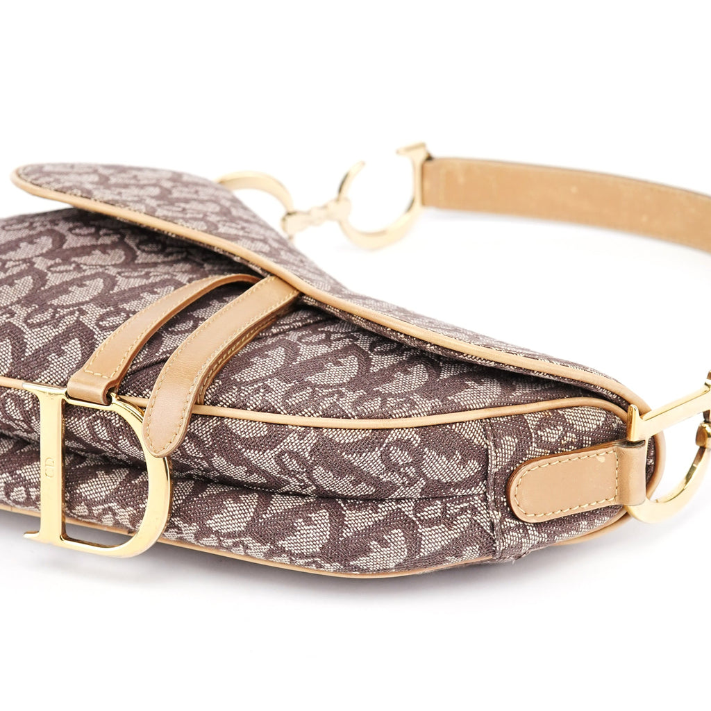 Beige Monogram Saddle Bag