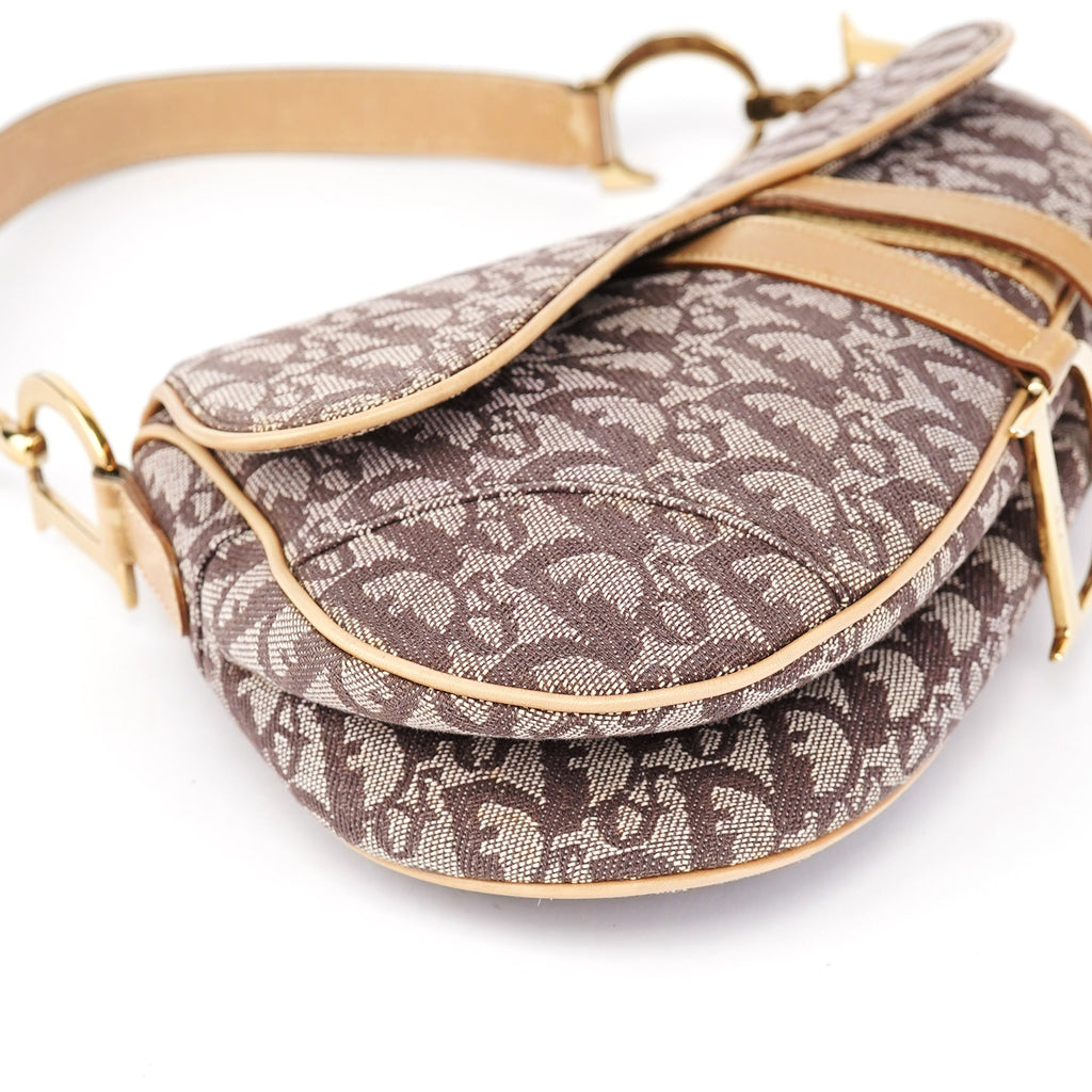 Beige Monogram Saddle Bag