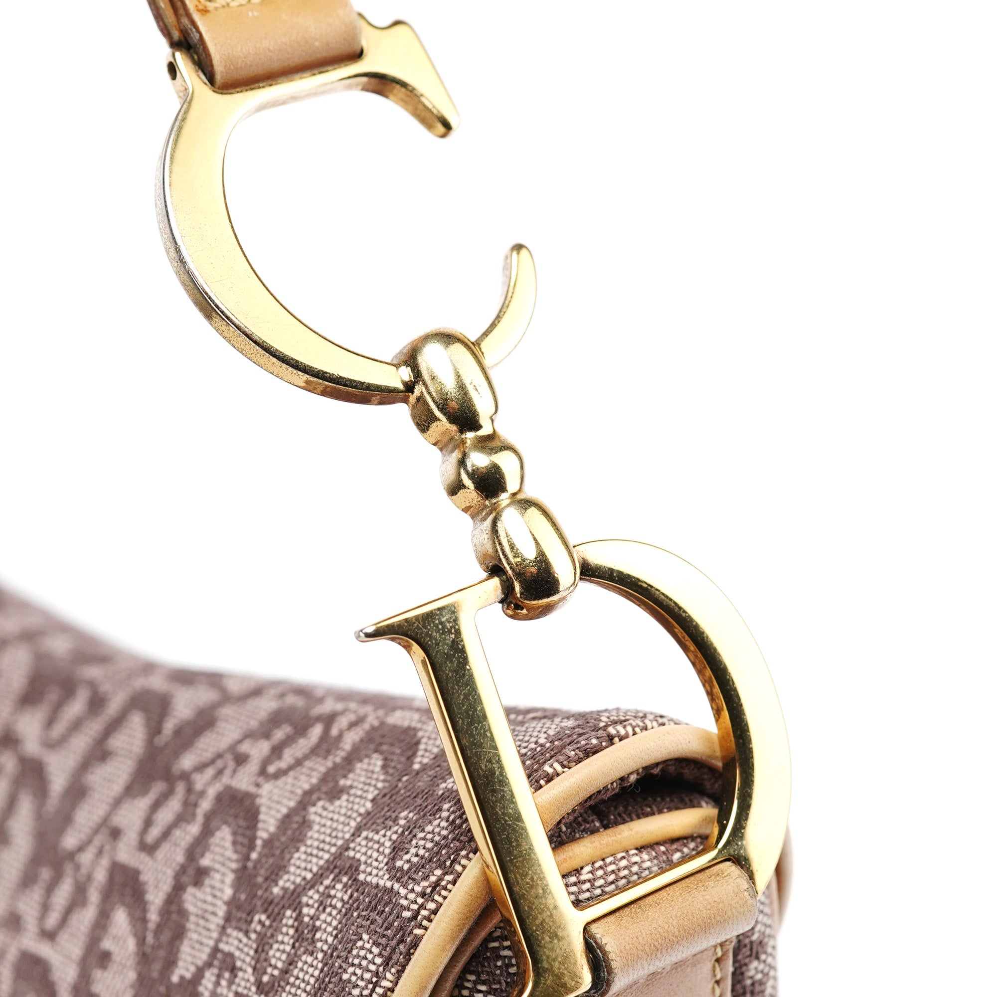 Beige Monogram Saddle Bag