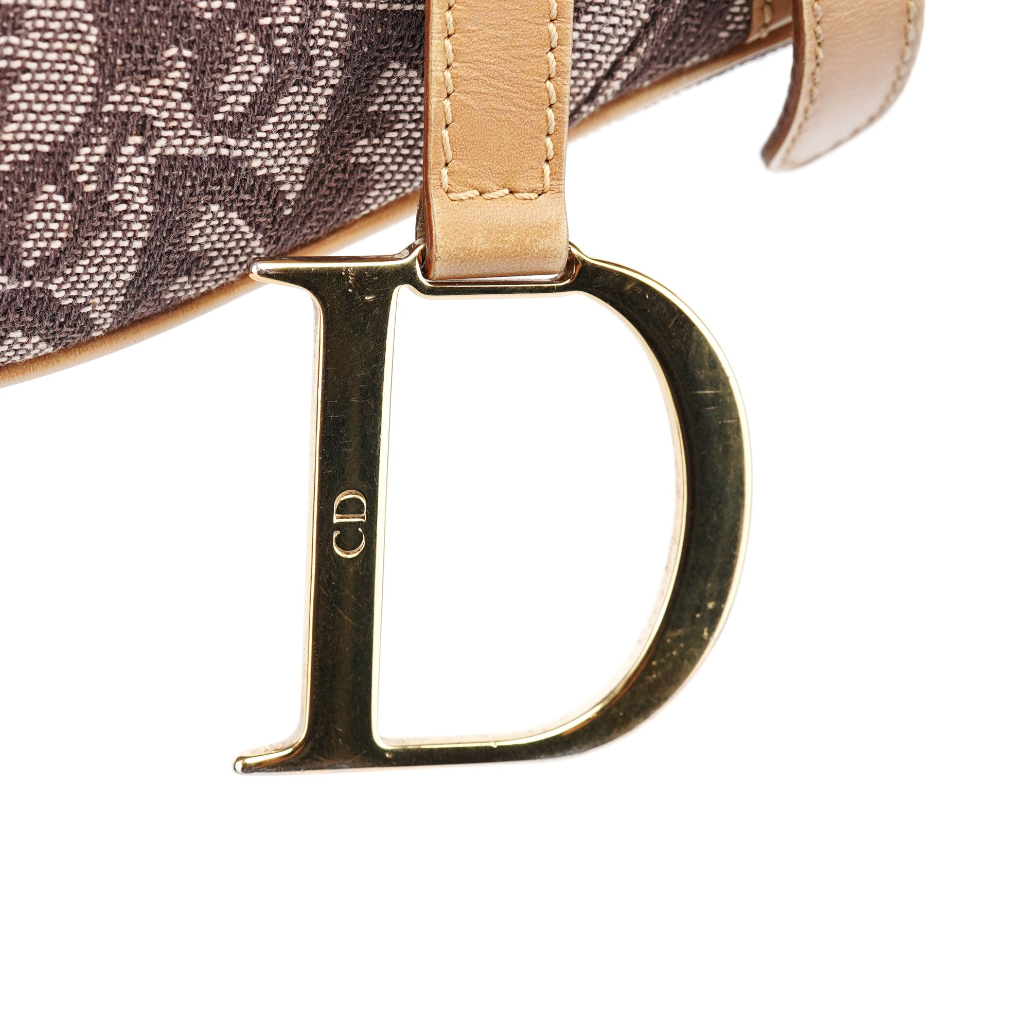Beige Monogram Saddle Bag