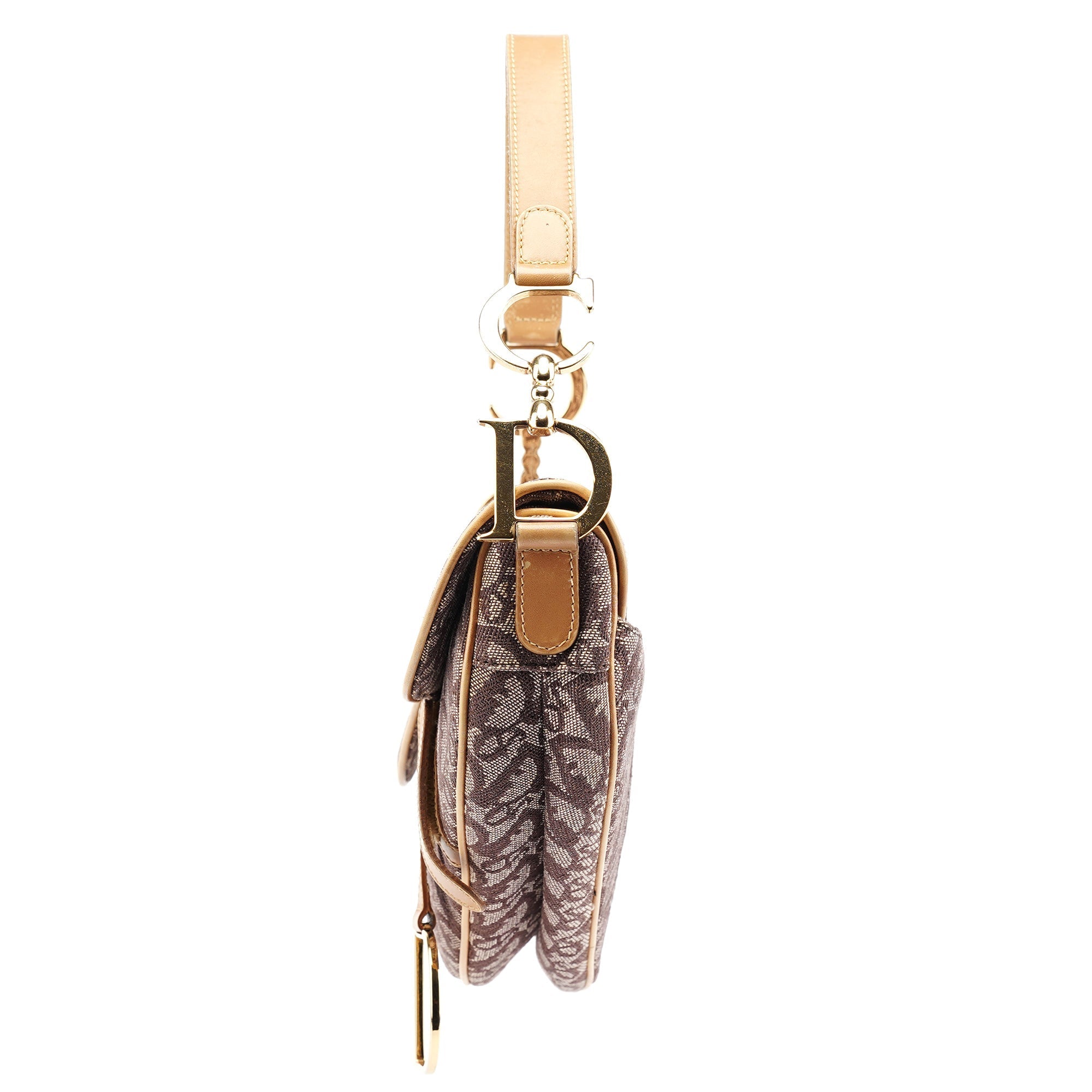Beige Monogram Saddle Bag