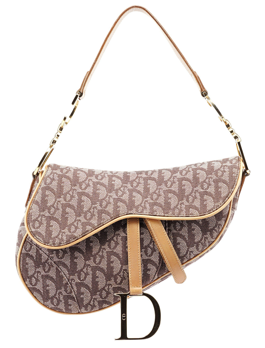 Beige Monogram Saddle Bag