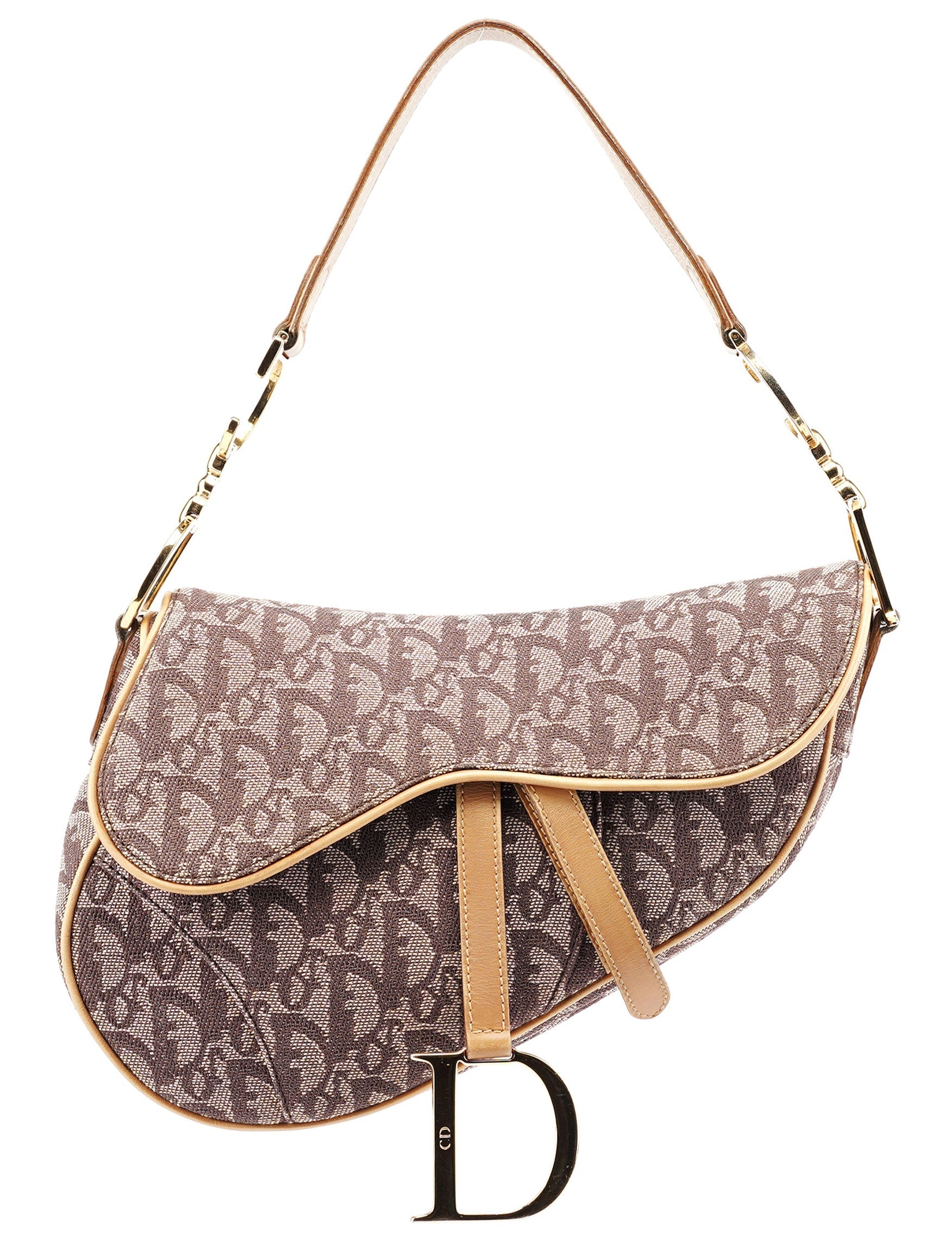 Beige Monogram Saddle Bag