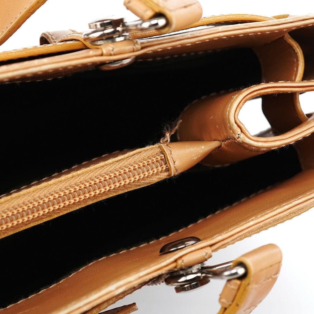 Beige Trotter Jeans Tote Bag