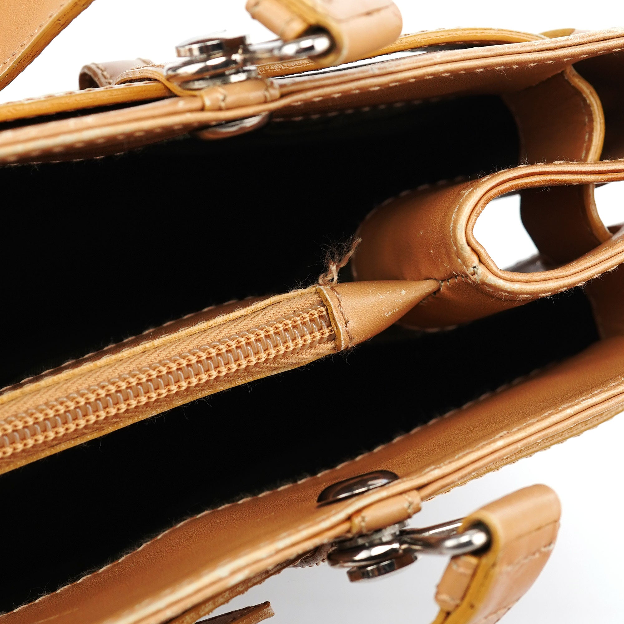 Beige Trotter Jeans Tote Bag