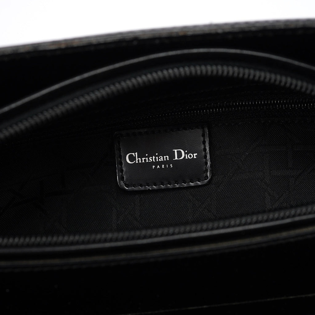 Black Calfskin Lady Dior Tote Bag