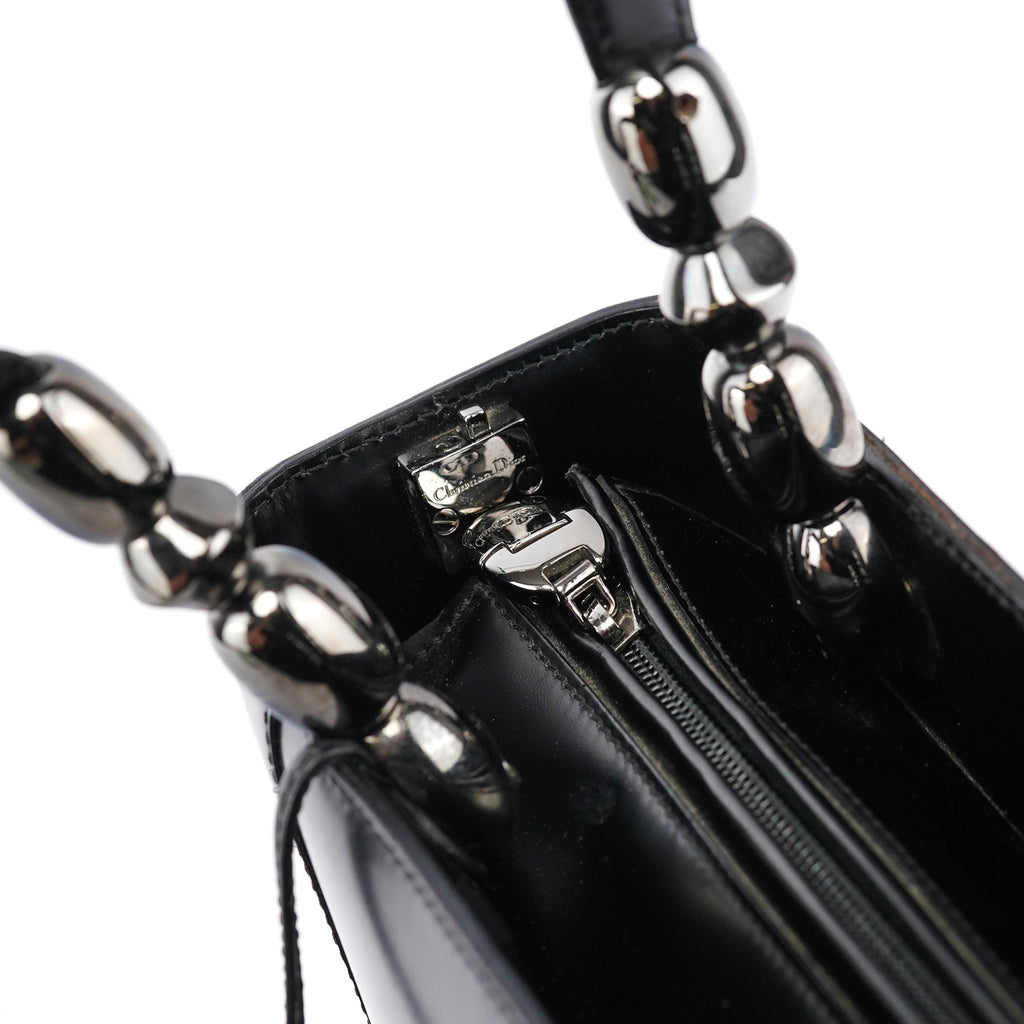 Black Calfskin Lady Dior Tote Bag