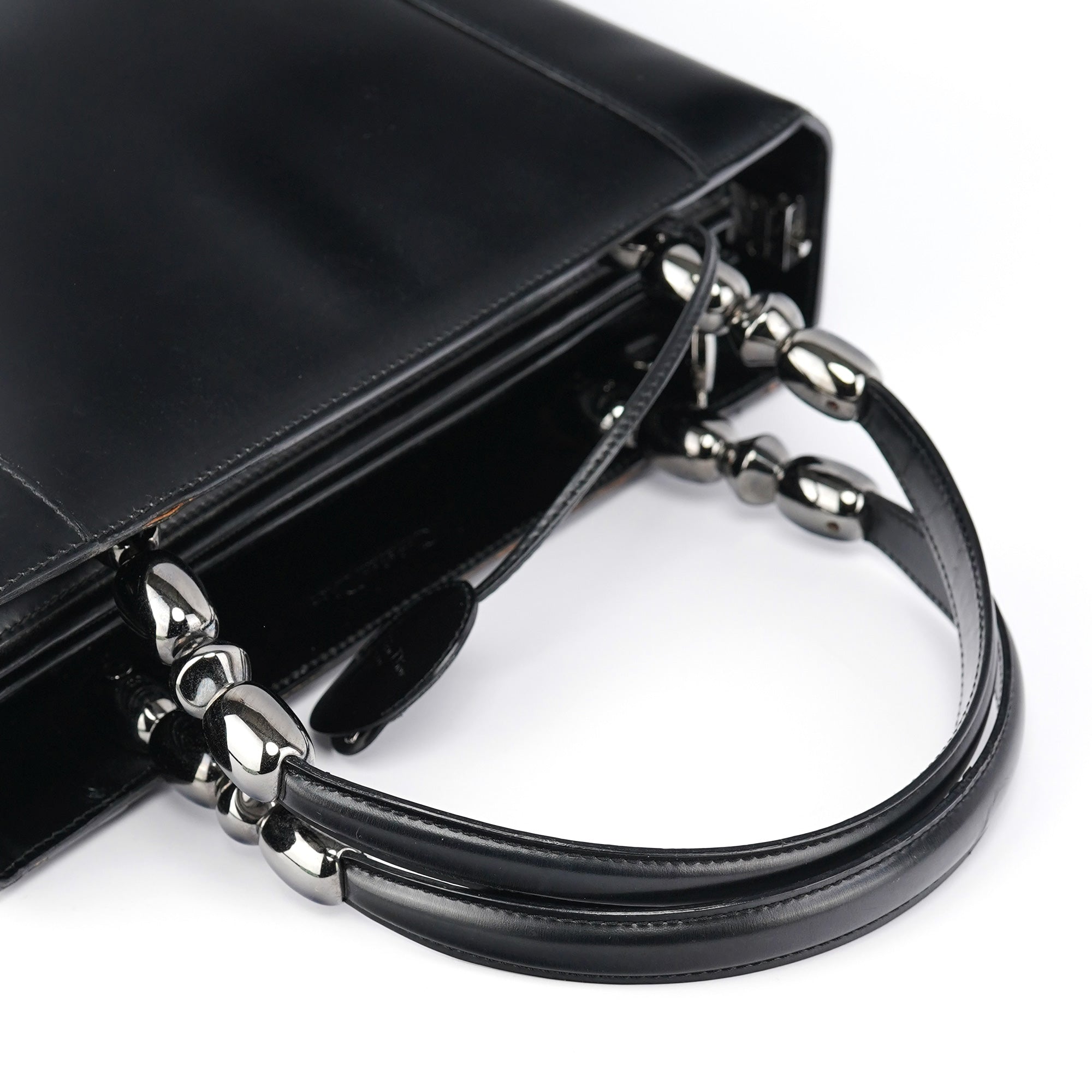 Black Calfskin Lady Dior Tote Bag