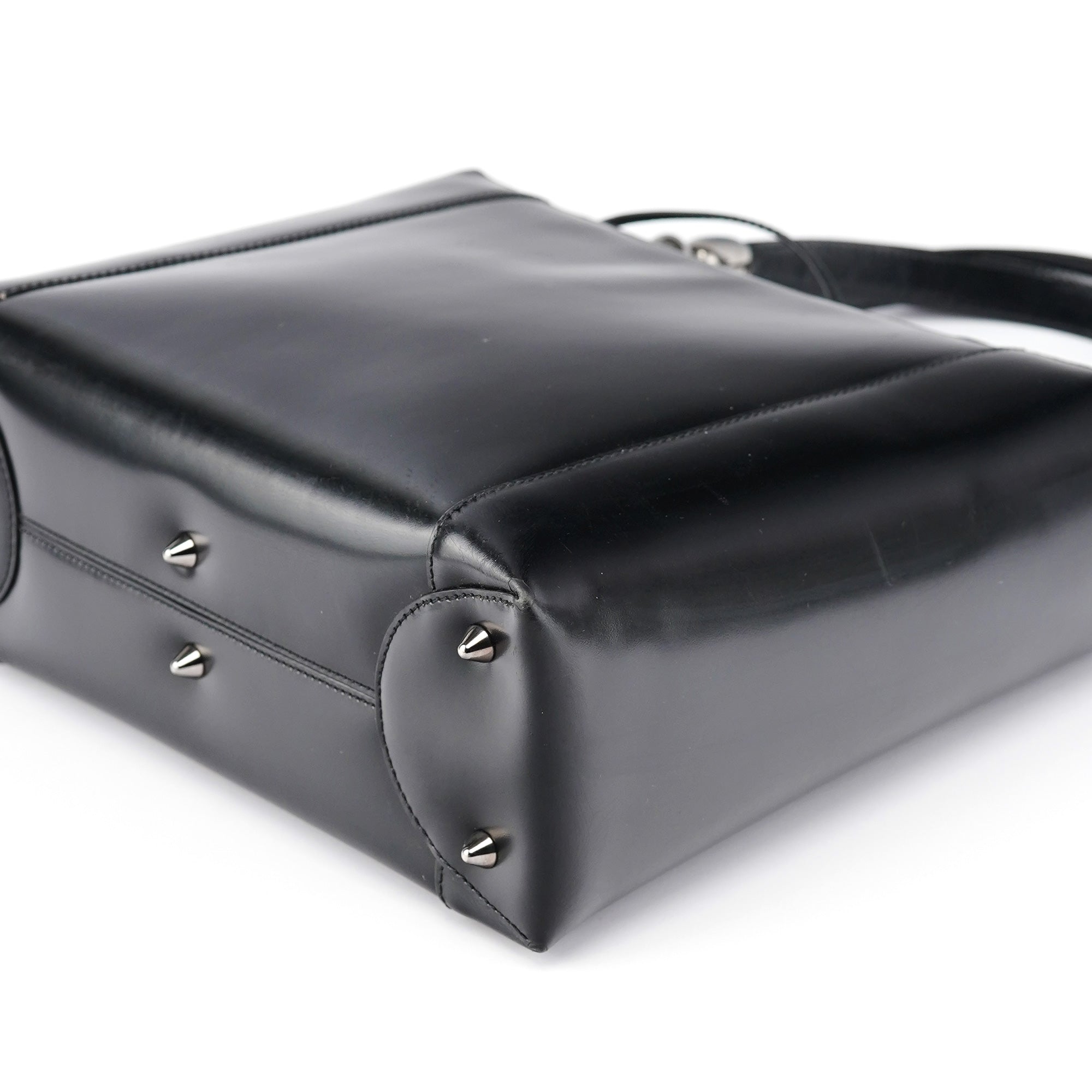 Black Calfskin Lady Dior Tote Bag