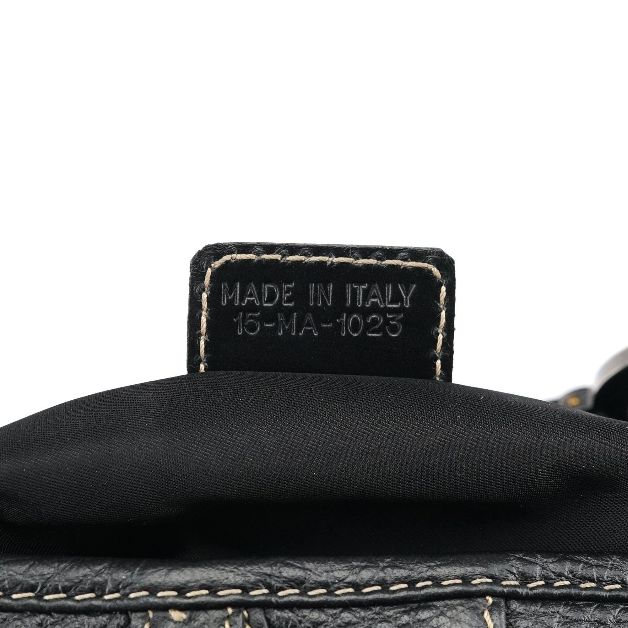Black Leather Saddle Shoulder Bag