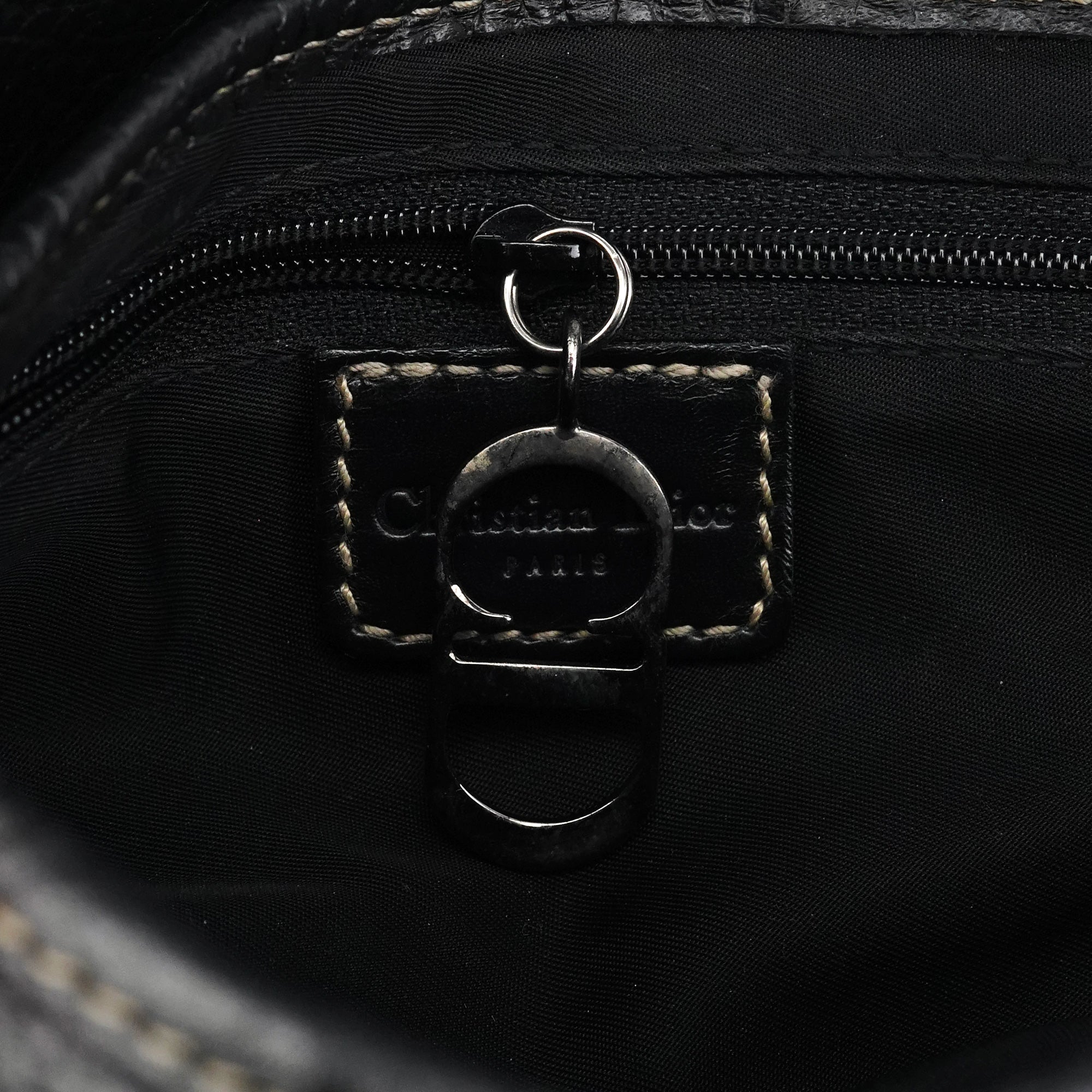 Black Leather Saddle Shoulder Bag