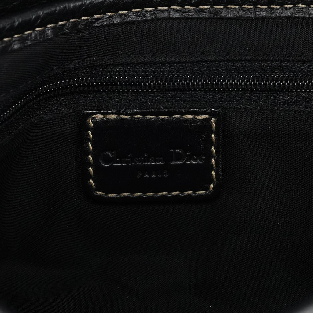 Black Leather Saddle Shoulder Bag
