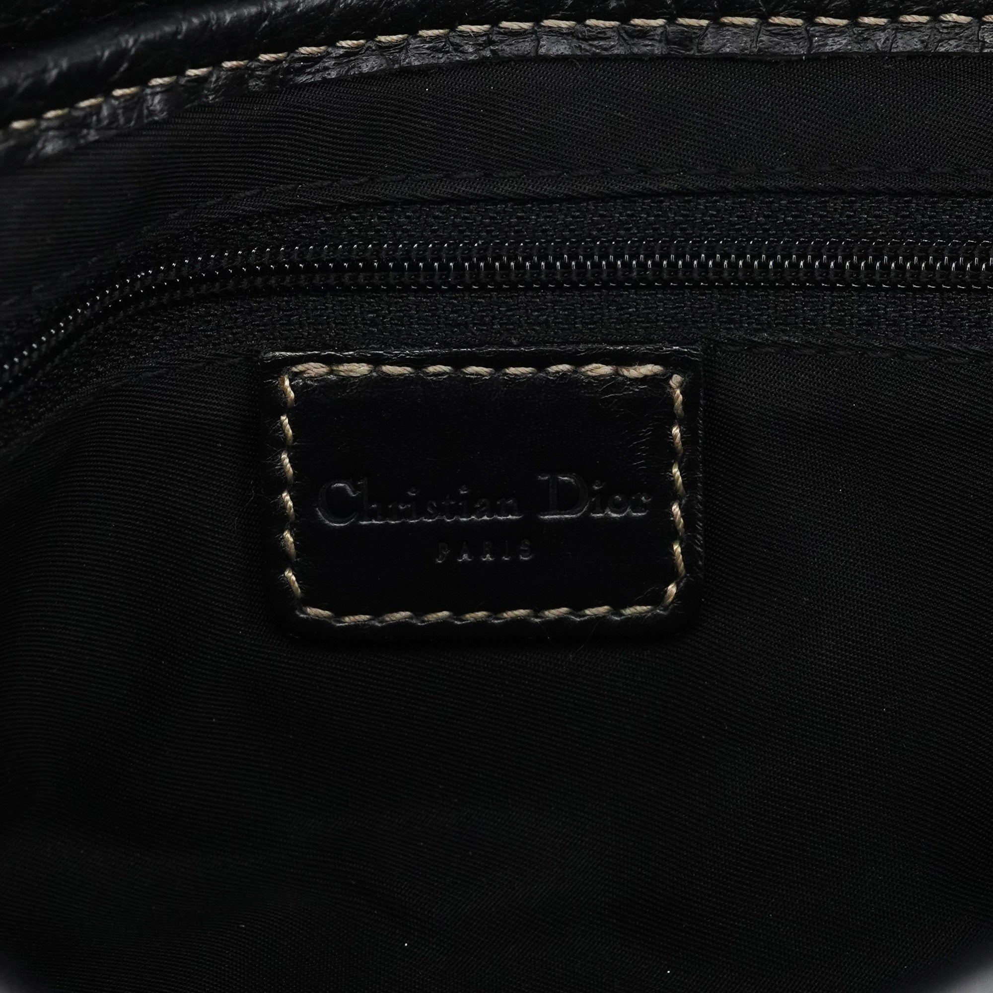 Black Leather Saddle Shoulder Bag